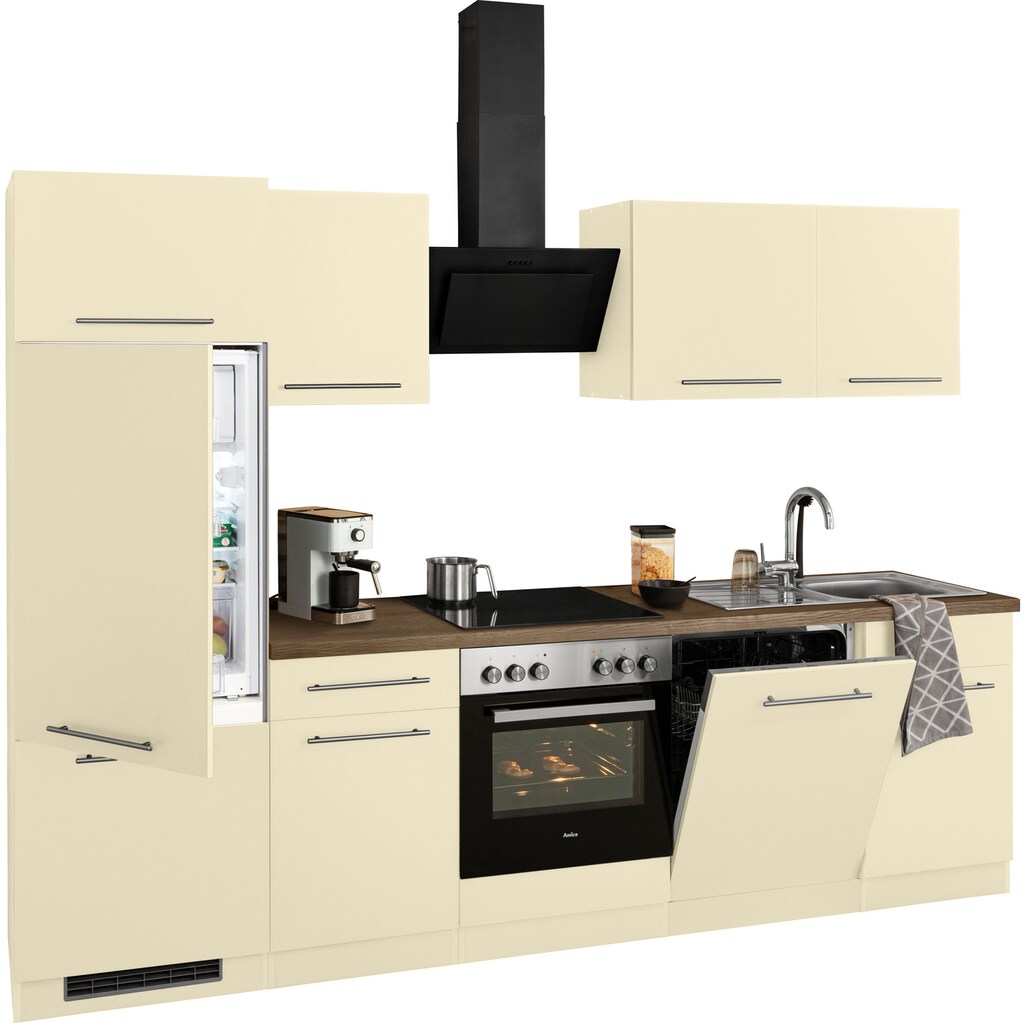 wiho Küchen Küchenzeile »Unna«, mit E-Geräten, Breite 280 cm