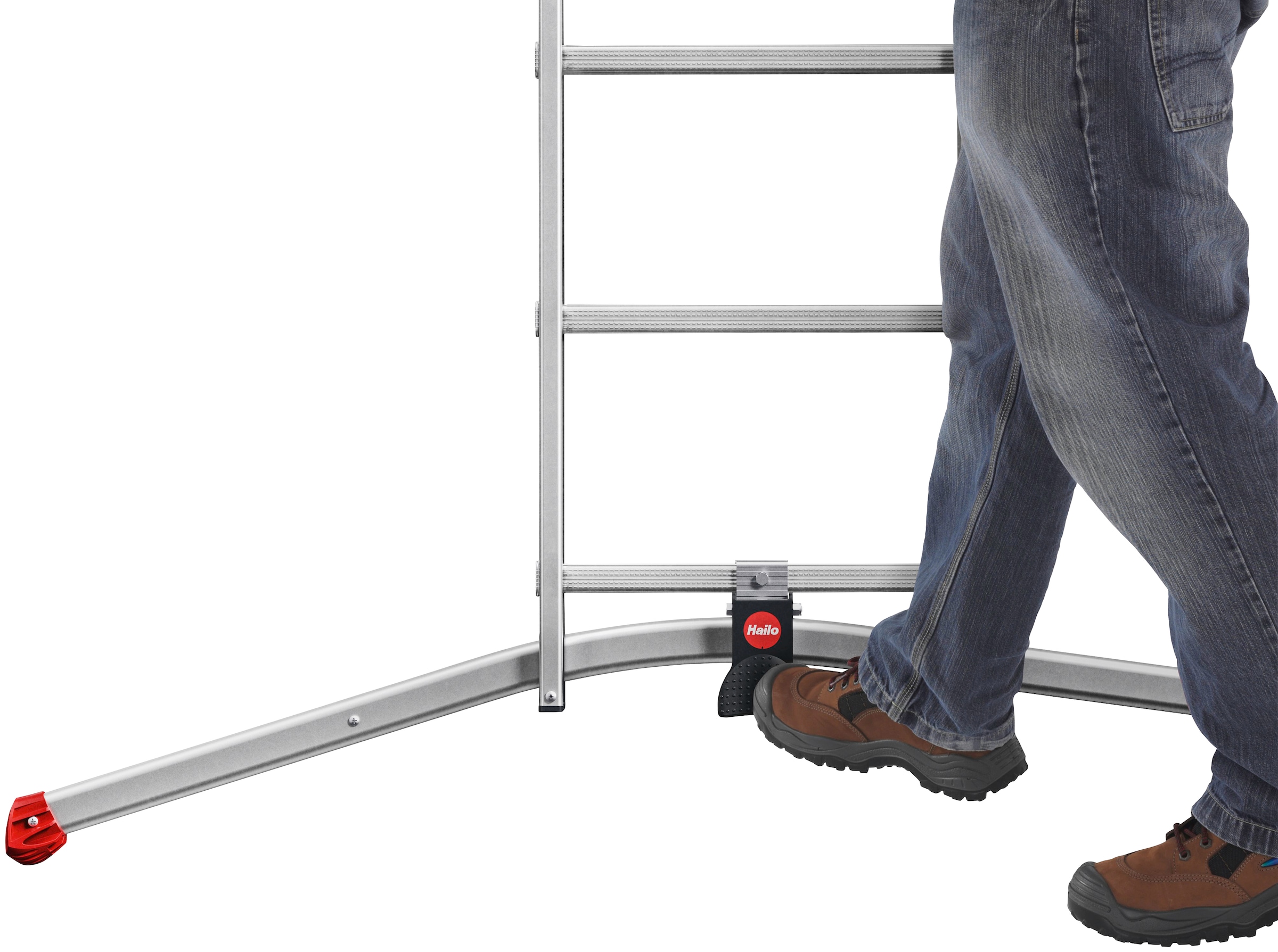 Hailo Anlegeleiter »S100 ProfiLOT«, Aluminium Kombileiter 3-teilig, 3x12-sprossig
