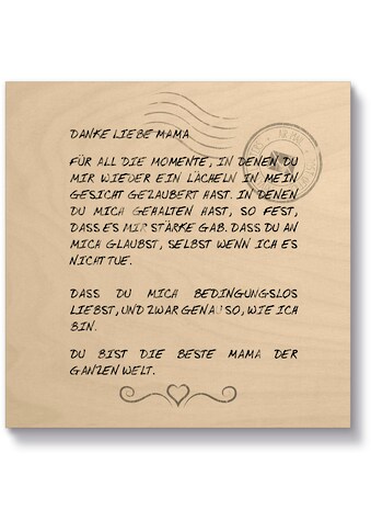 Artland Holzbild »Danke Mama«, Sprüche & Texte, (1 St.) kaufen