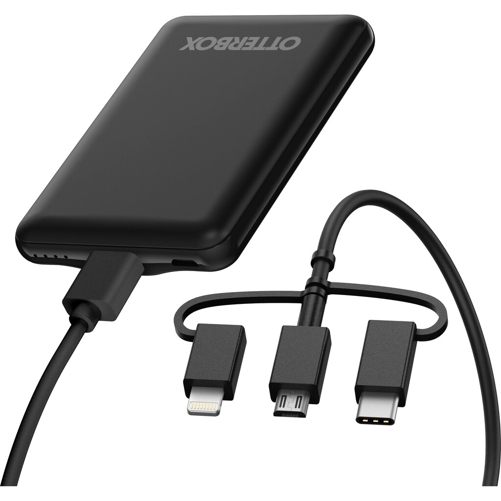 Otterbox Powerbank »Power Bank Bundle 5K MAH USB A&Micro 10W + 3-1 Cable 1M«, 5000 mAh