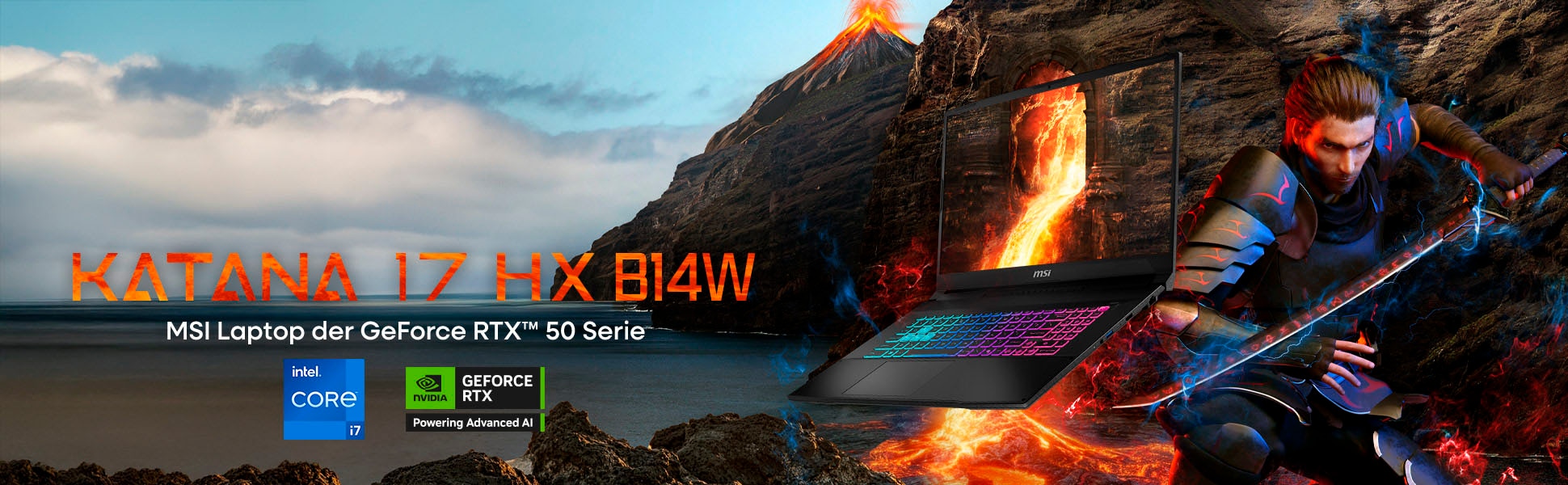MSI Gaming-Notebook »Katana 17 HX B14WGK-062«, 43,9 cm, / 17,3 Zoll, Intel, Core i7, GeForce RTX 5070, 1000 GB SSD