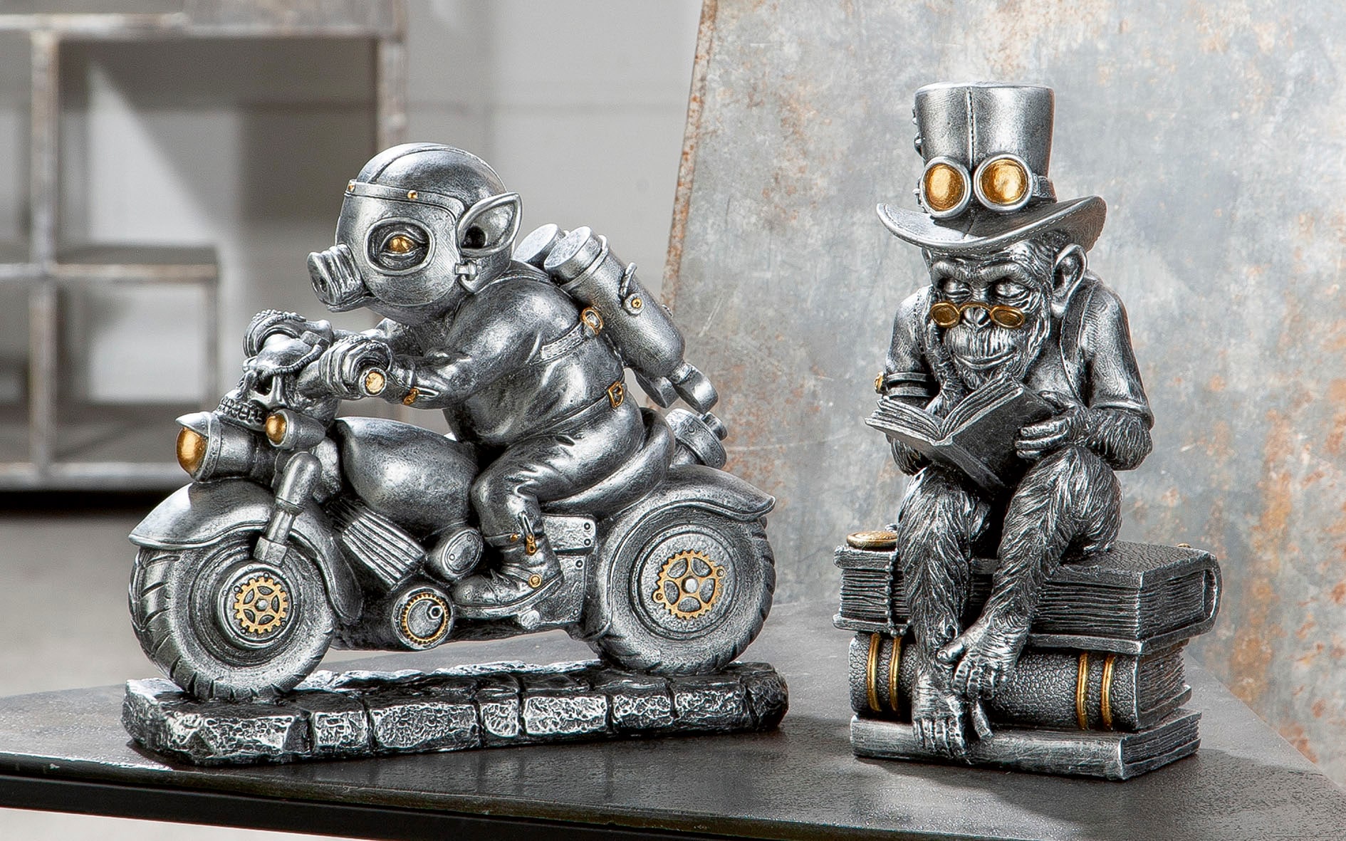 St.) Tierfigur OTTO Motor-Pig«, bei (1 online Steampunk Gilde »Skulptur by Casablanca