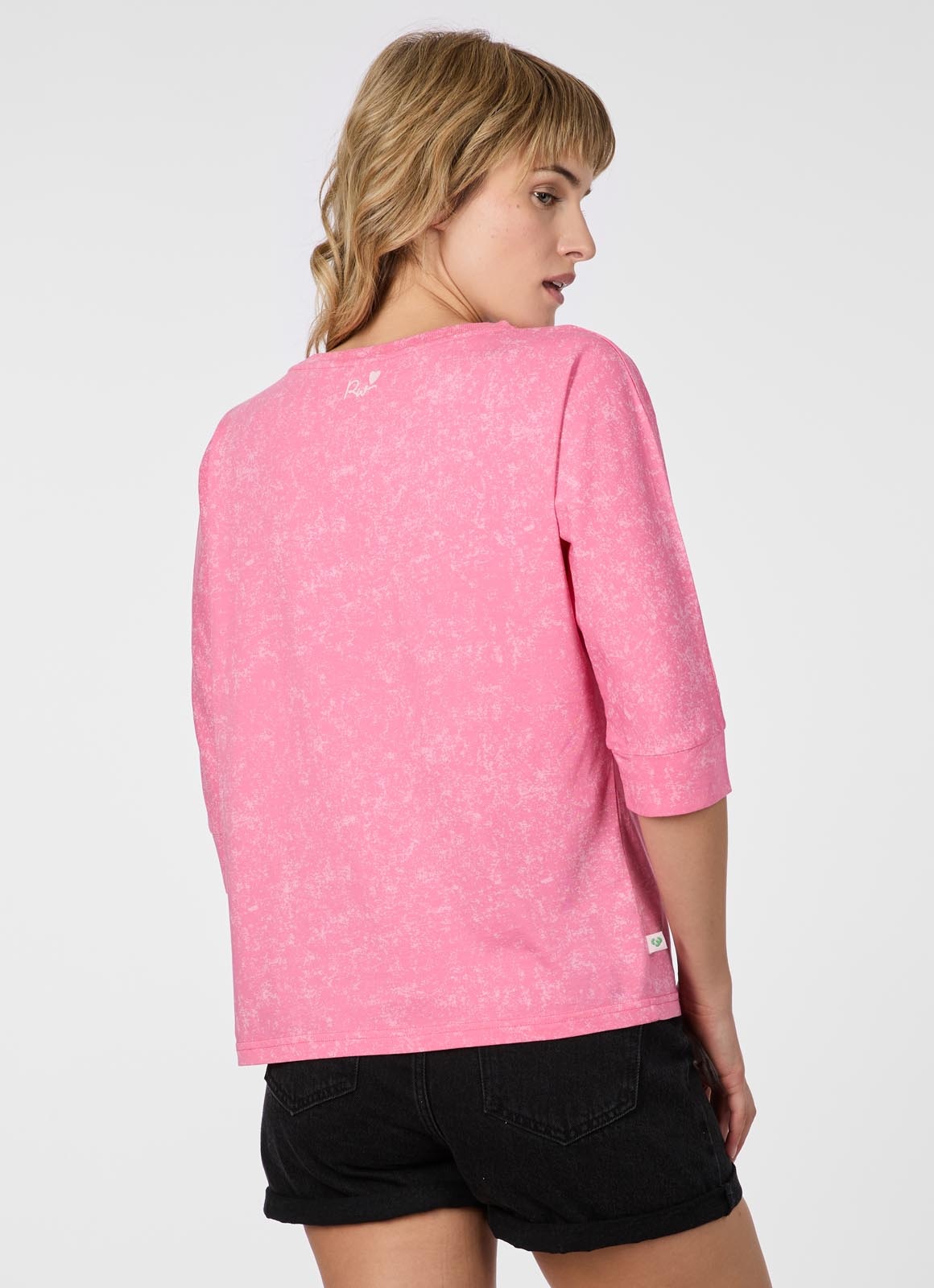 Ragwear 3/4-Arm-Shirt »SHIMONA PRINT« Bequemer Fit mit Herz-Print und ausgewaschener Optik