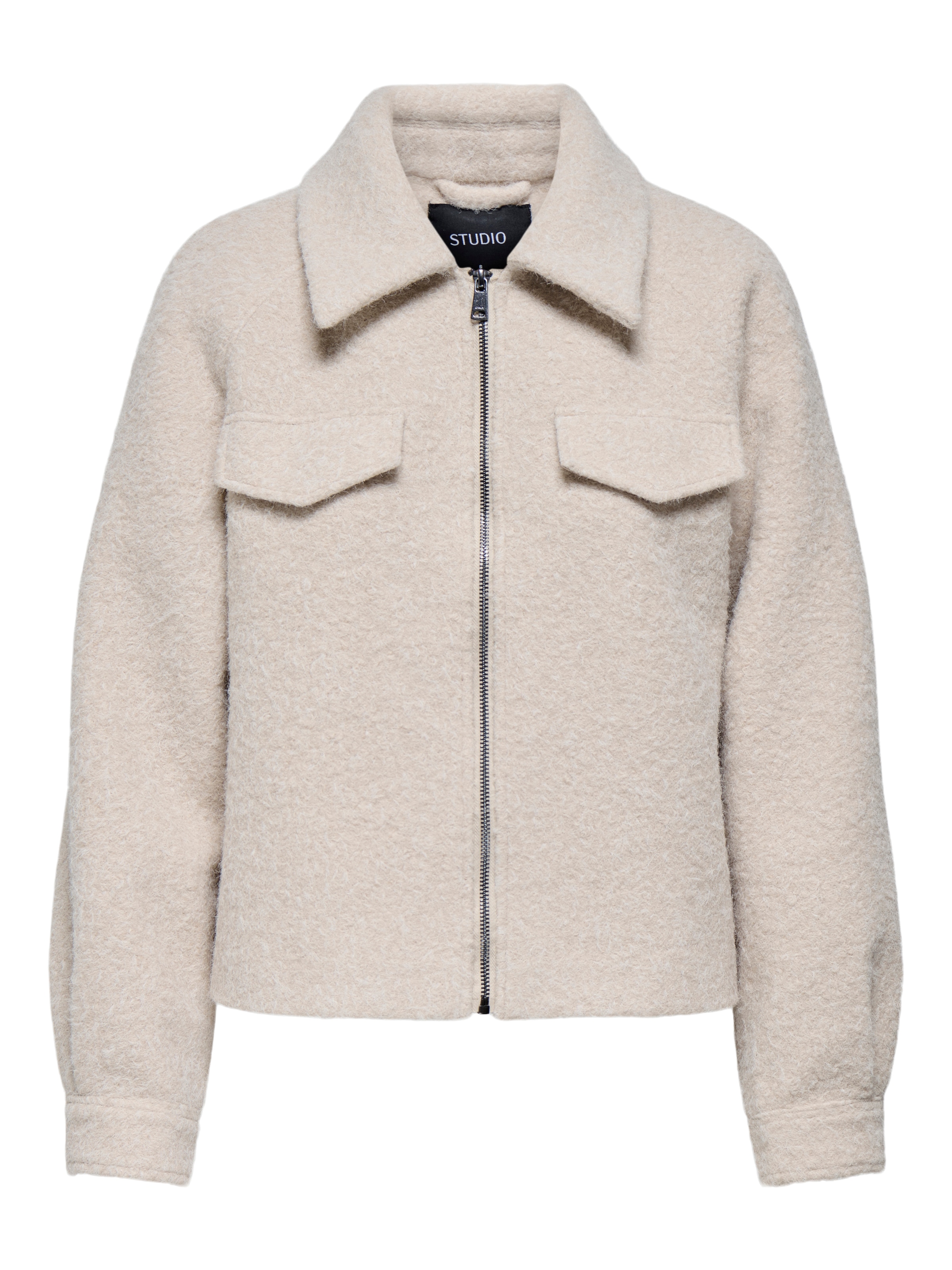 ONLY CARMAKOMA Fleecejacke »CARMALO SHORT BOUCLE JACKET OTW NOOS«, ohne Kapuze