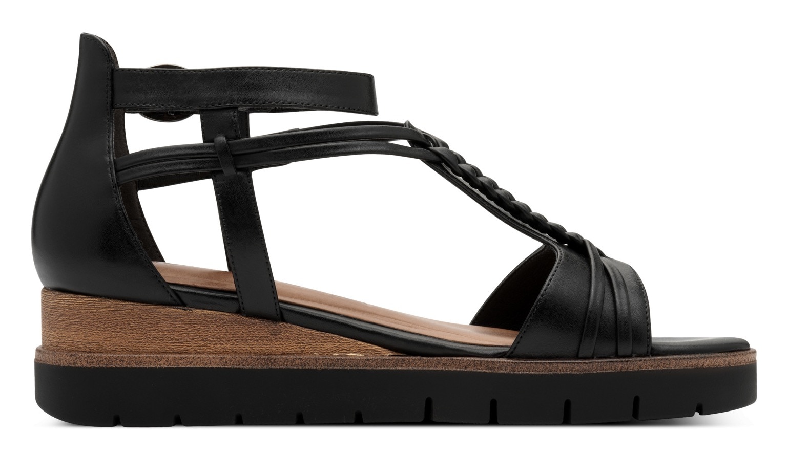 Tamaris Keilsandalette, Riemchensandale, Sommerschuh mit Flechtriemchen