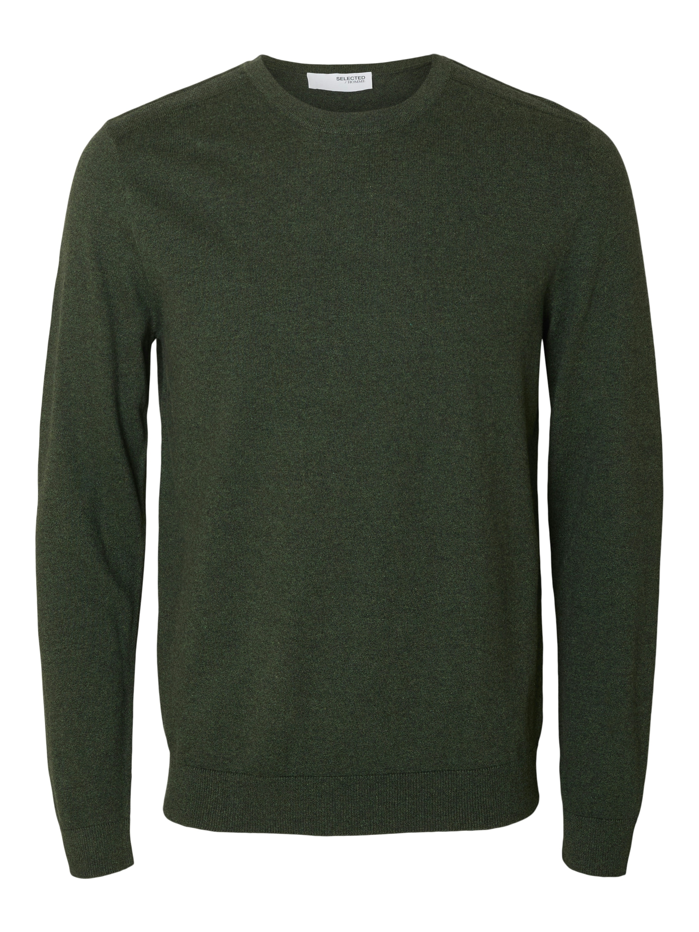 SELECTED Rundhalspullover »SLHBERG CREW NECK NOOS« Baumwolle, regular fit