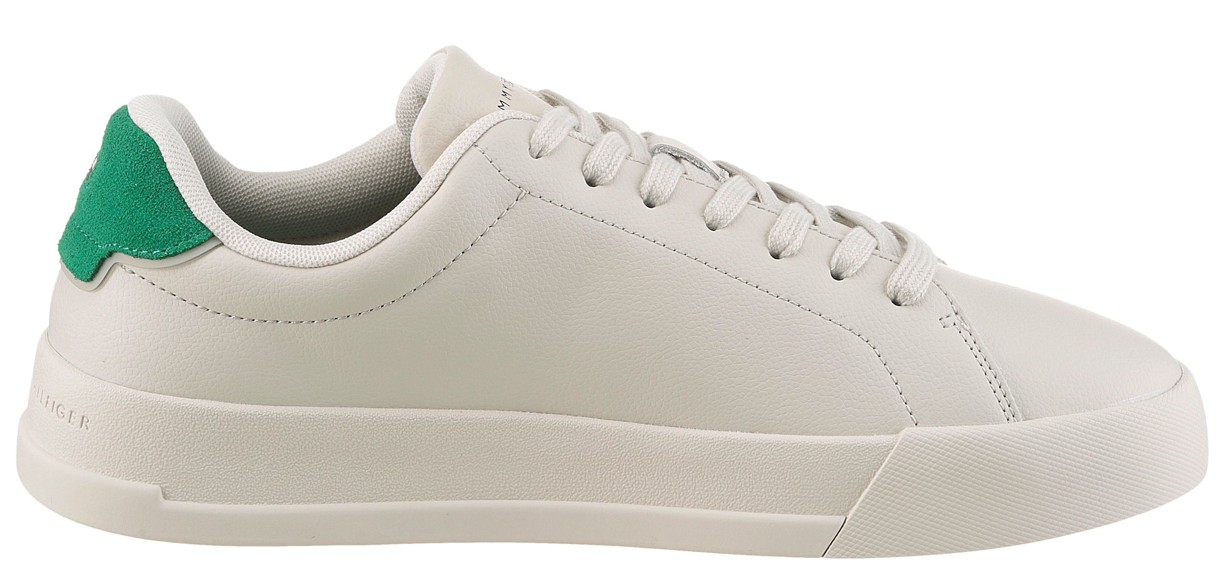 Tommy Hilfiger Sneaker »TH COURT LTH DETAIL ESS«, Freizeitschuh, Halbschuh, Schnürschuh mit seitlichem Logoschriftzug