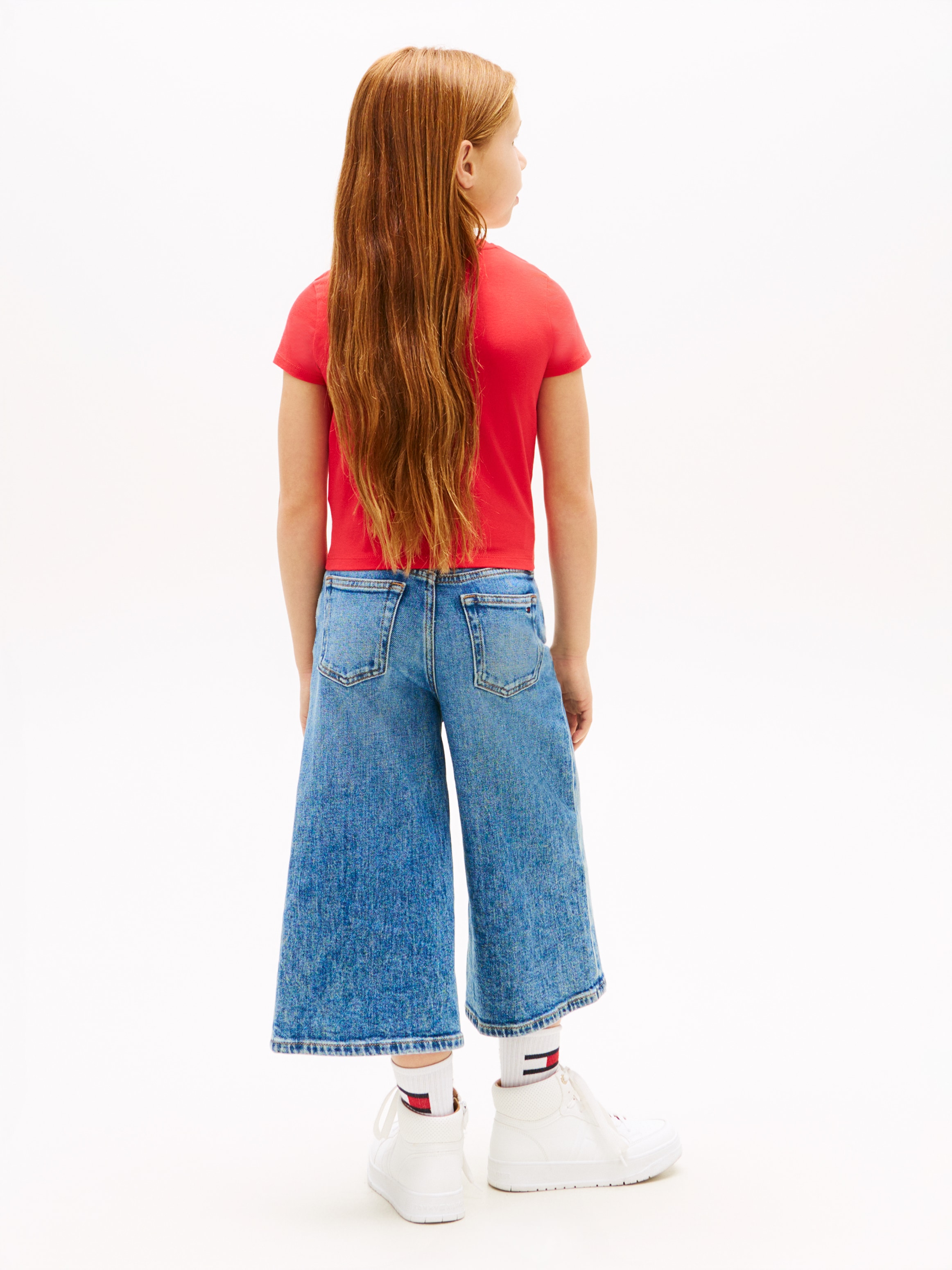 Tommy Hilfiger T-Shirt »STAR FLAG TEE SHORT SLEEVE« Kinder bis 16 Jahre, Logo mit Strass-Steinen