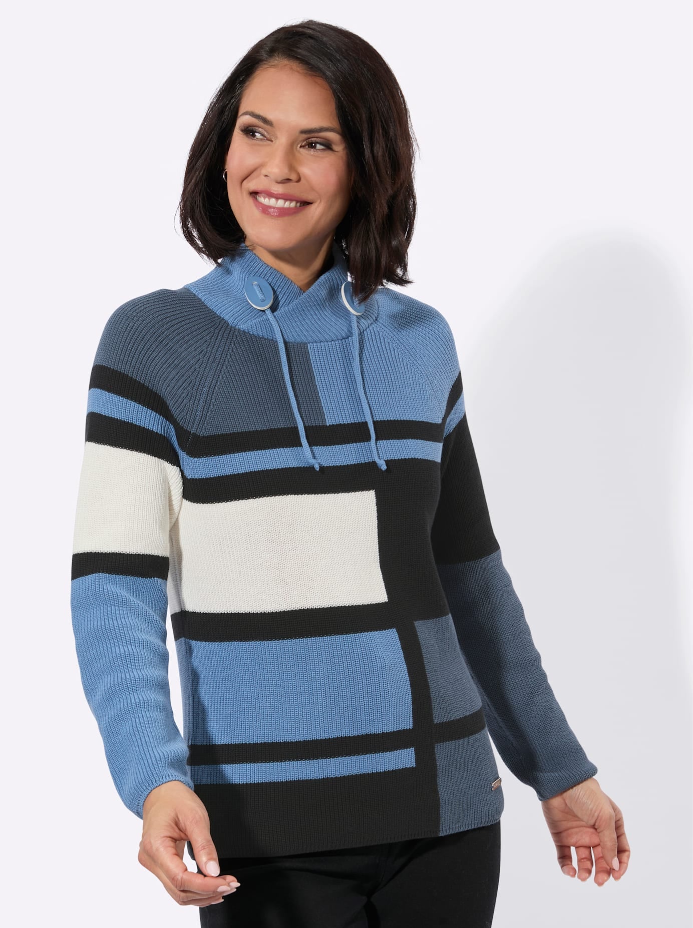 Casual Looks Strickpullover »Stehkragen-Pullover«