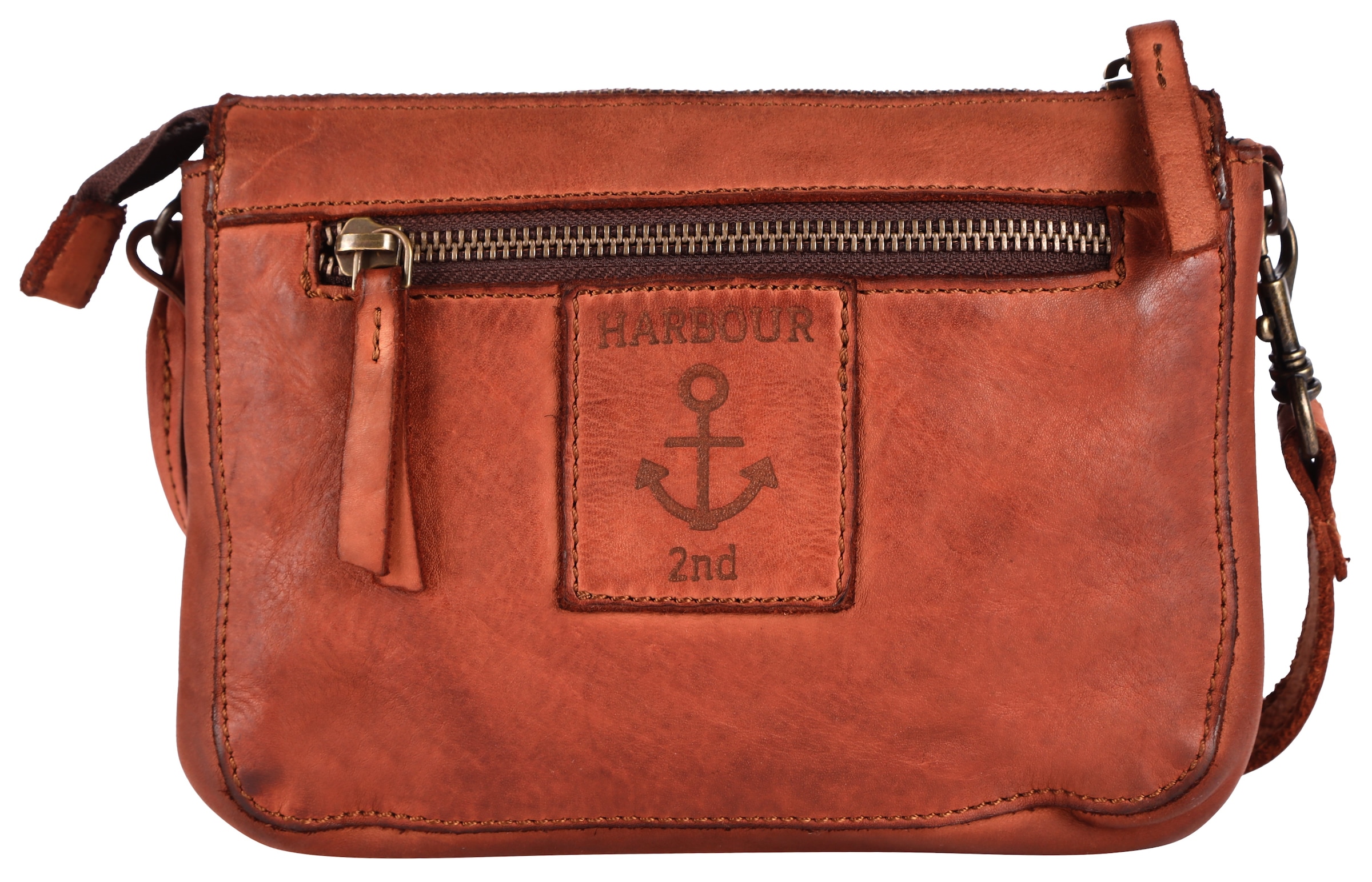 HARBOUR 2nd Umhängetasche »Tiani«, Schultertasche Handtasche Damen Tasche Damen mit Logoanhänger