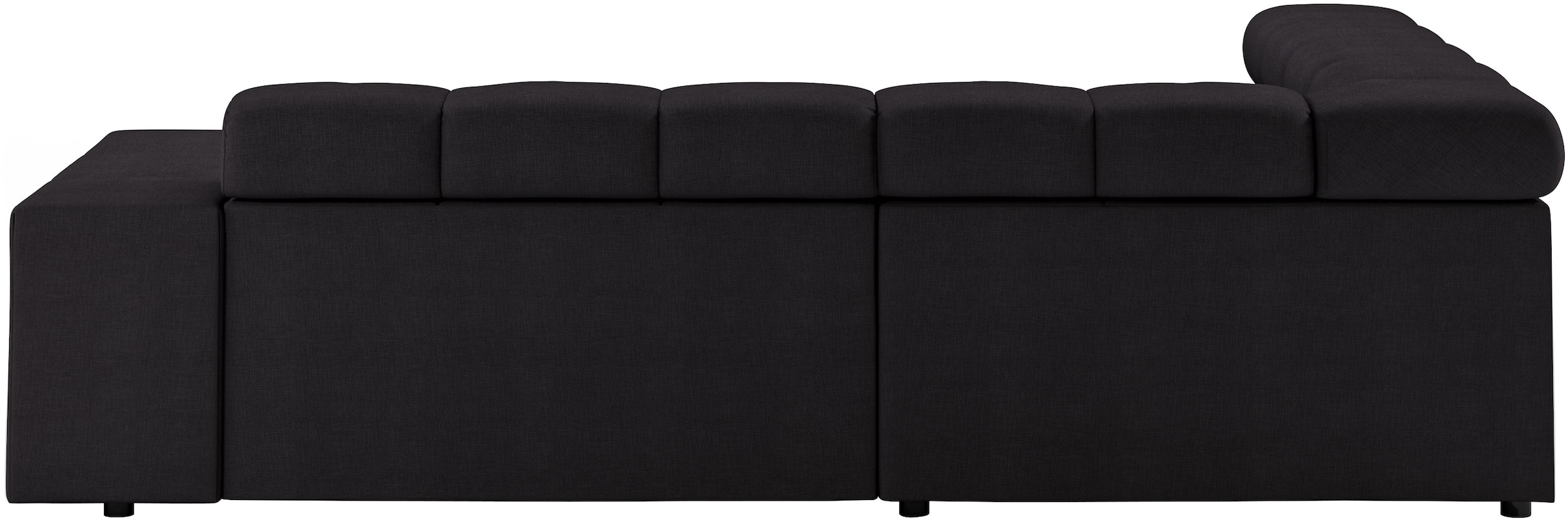 INOSIGN Ecksofa »Ancona, incl. Kopfteilverstellung + 3 Zierkissen, L-Form, bequem«, wahlweise motorische Sitztiefenverstellung, B/T(H: 249/215/70 cm