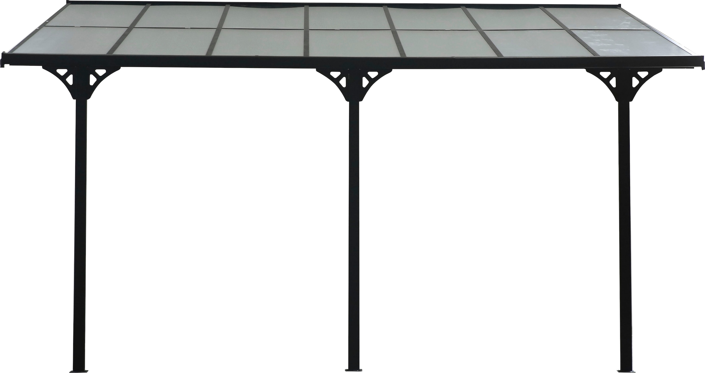 Terrassendach »Bruce«, Rahmen aus pulverbeschichtetem Aluminium, schwarz