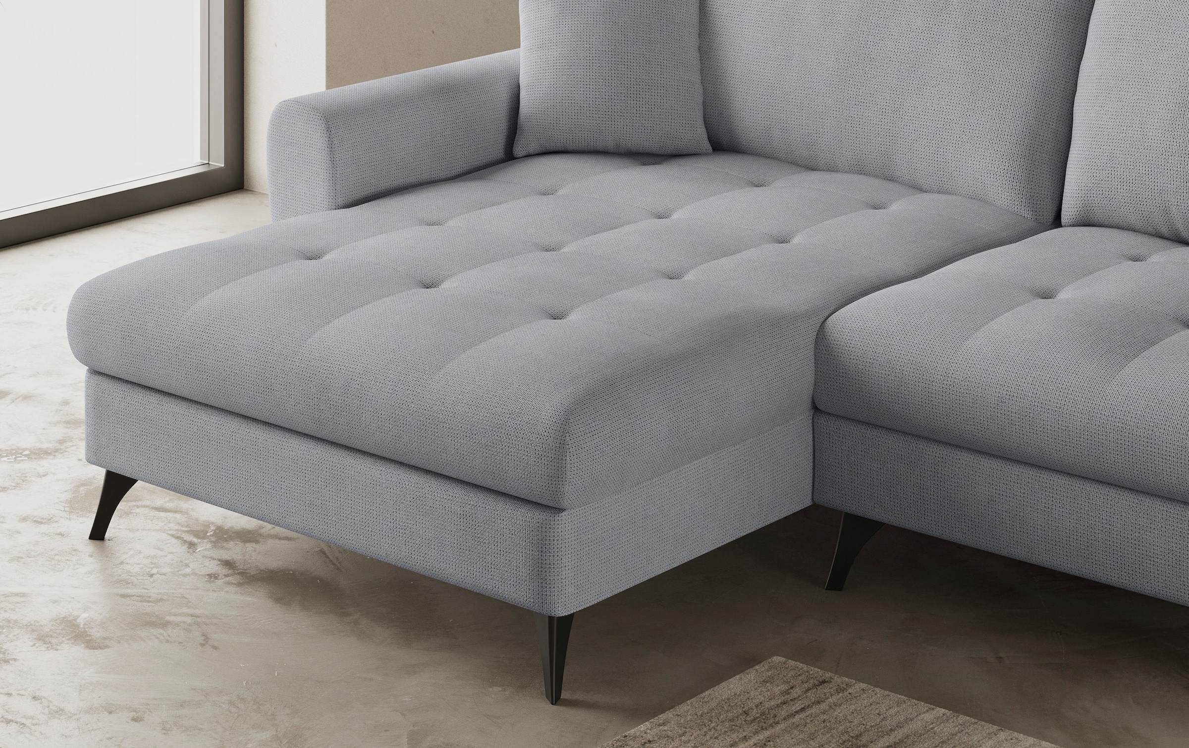 Mr. Couch Ecksofa »Blackburn II L-Form«, Wahlweise mit Kaltschaumpolsterung bis 140 kg belastbar