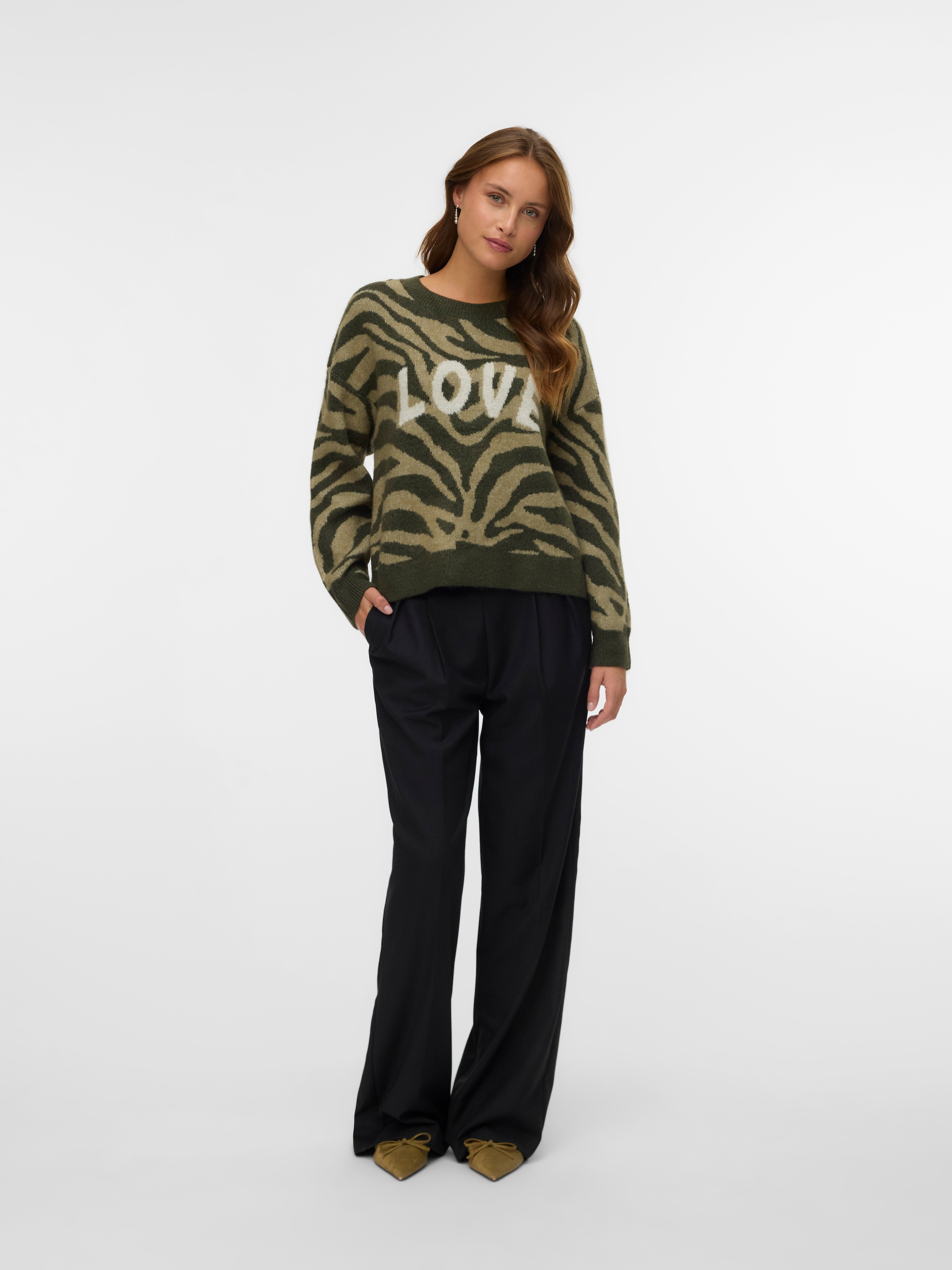 Vero Moda Strickpullover »VMNEWKAI LS O-NECK PULLOVER BOO«