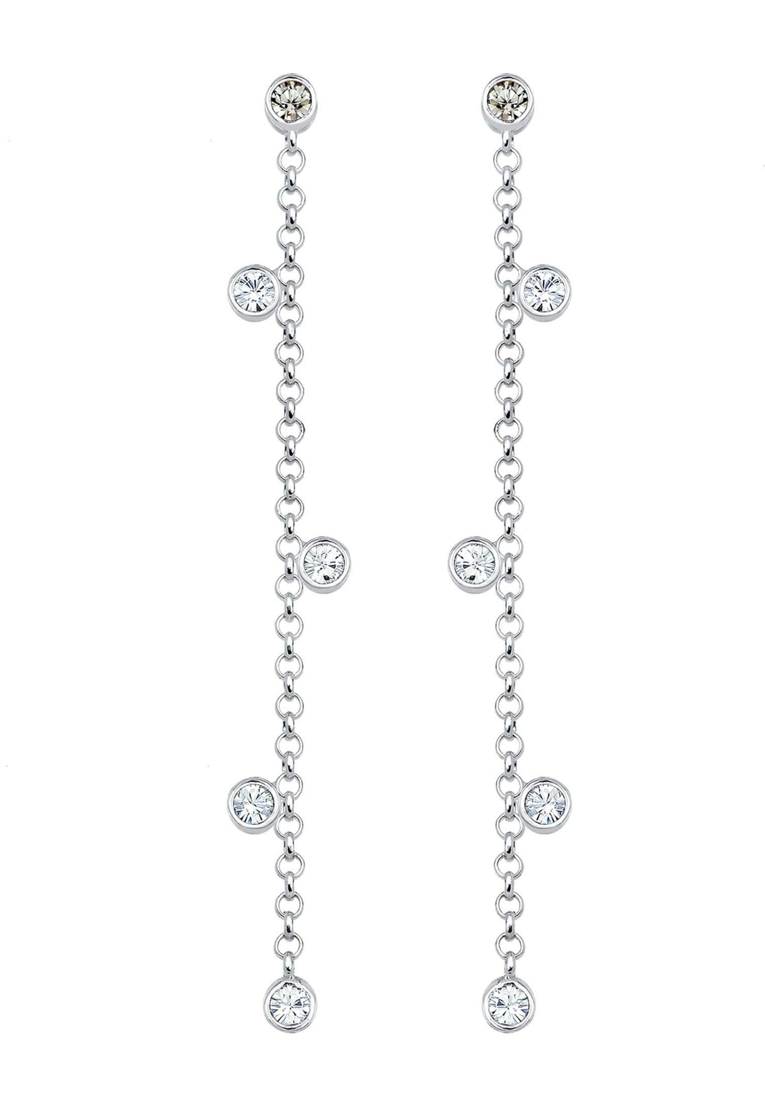 Elli Paar Ohrhänger »Ohrringe Ohrhänger Ketten Design 925 Silber, mit Kristallen von Swarovski®«