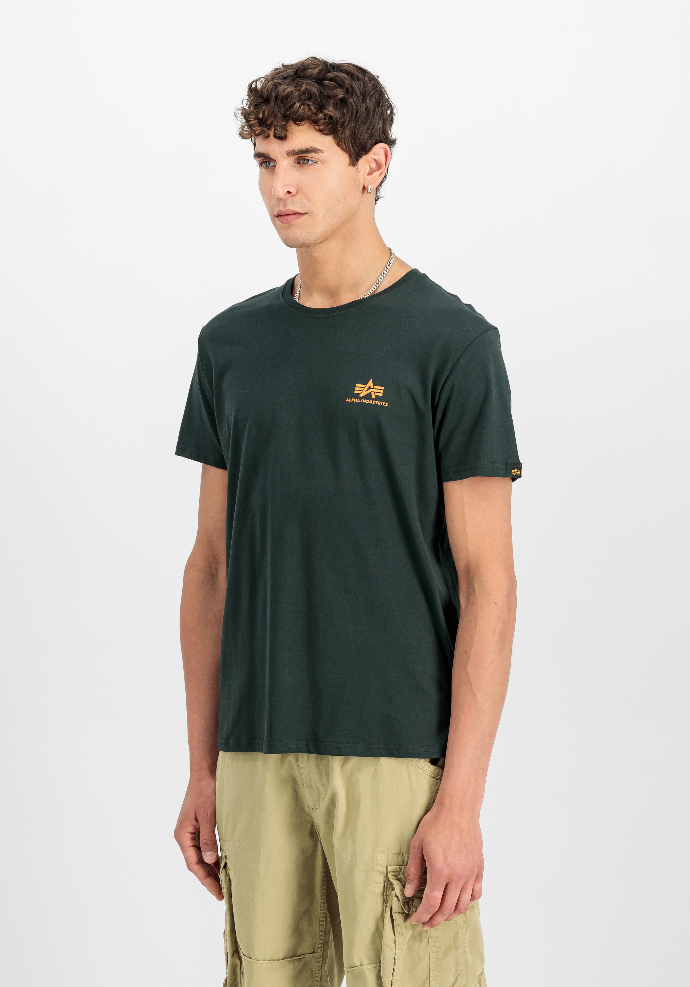 Alpha Industries Rundhalsshirt »BASIC T SMALL LOGO« Baumwolle, regular fit