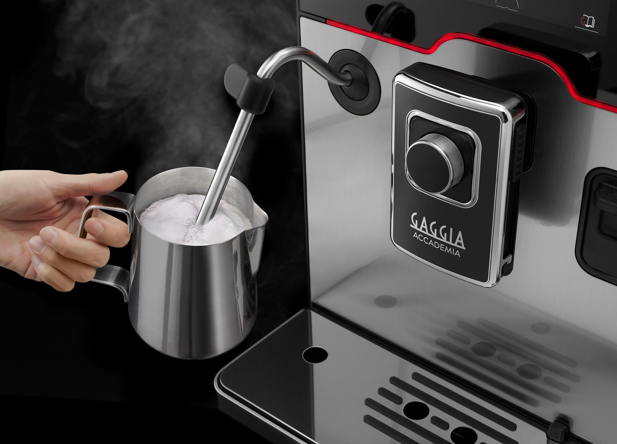 Gaggia Kaffeevollautomat »Accademia Stainless Steel«, vom Erfinder des Espresso - Barista@Home dank Espresso-Plus-System