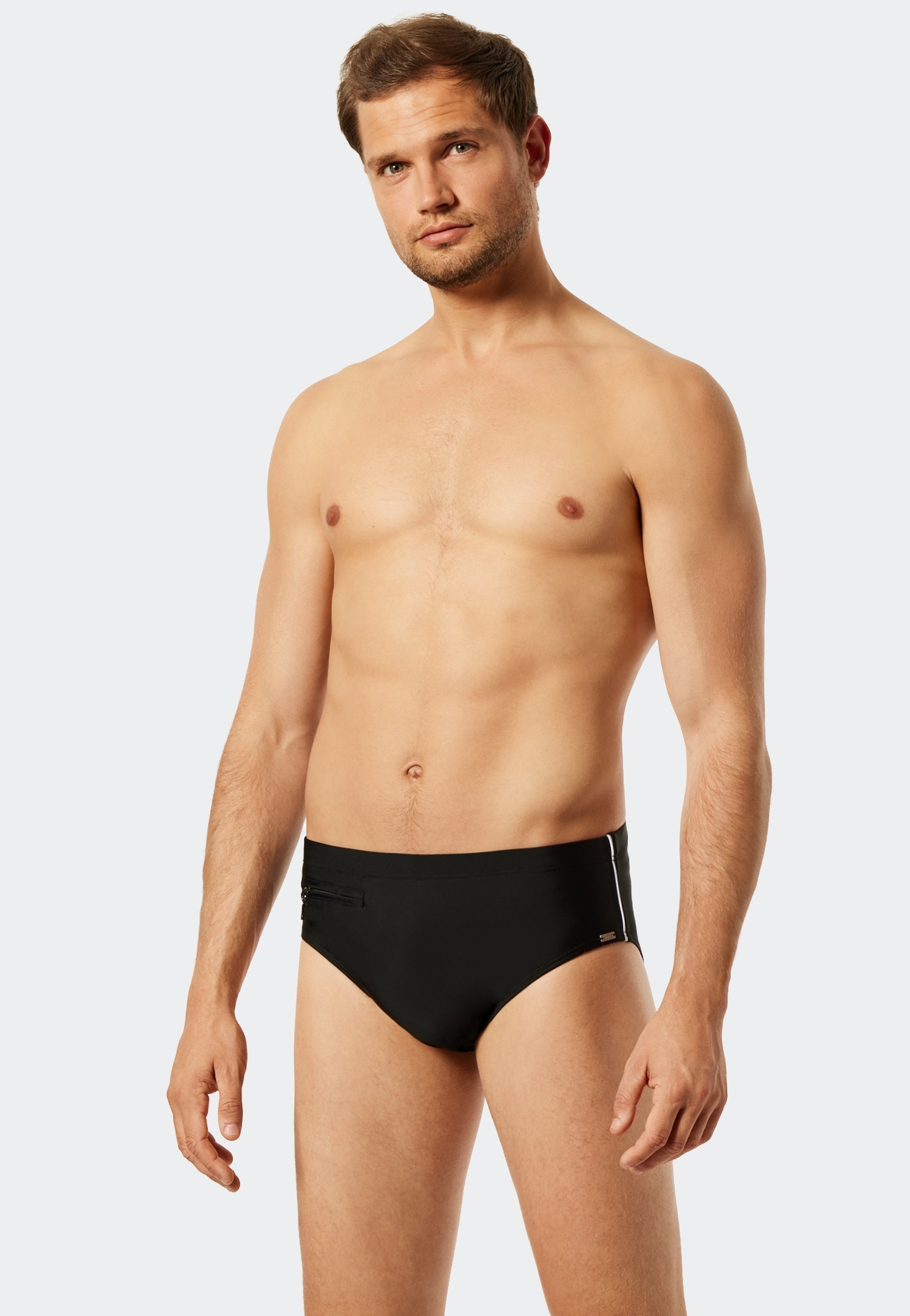 Schiesser Badeslip »"Nautical Casual"«, mit extra flacher Reißverschlusstasche