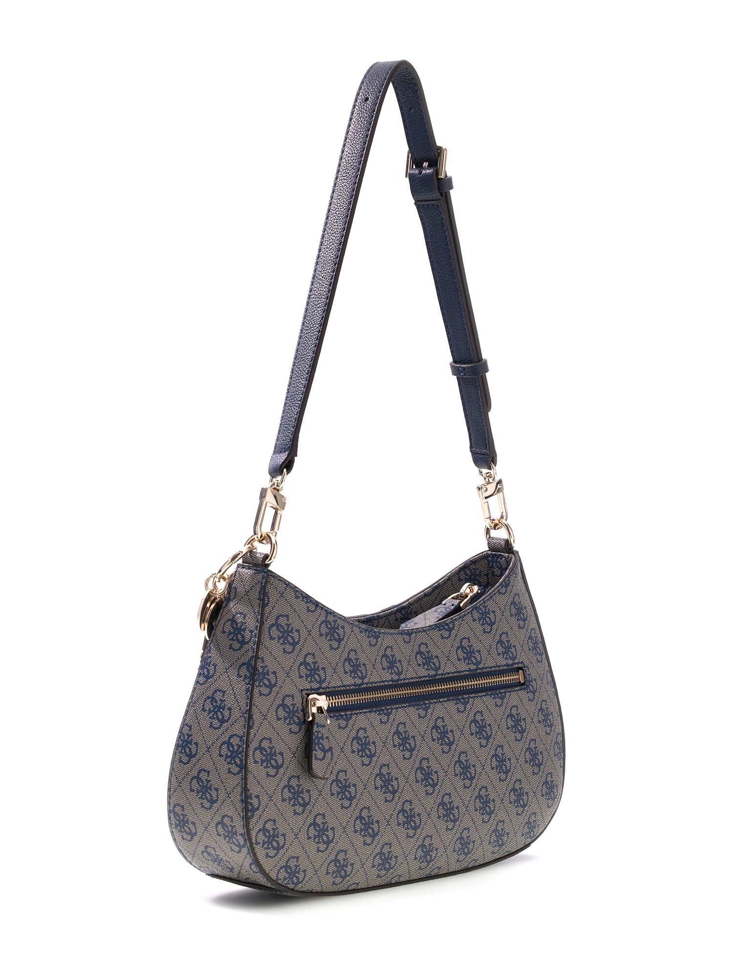 Guess Schultertasche »NOELLE II TOP ZIP SHOULDER BAG« Damen Henkeltasche, Handtasche mit Anhängern