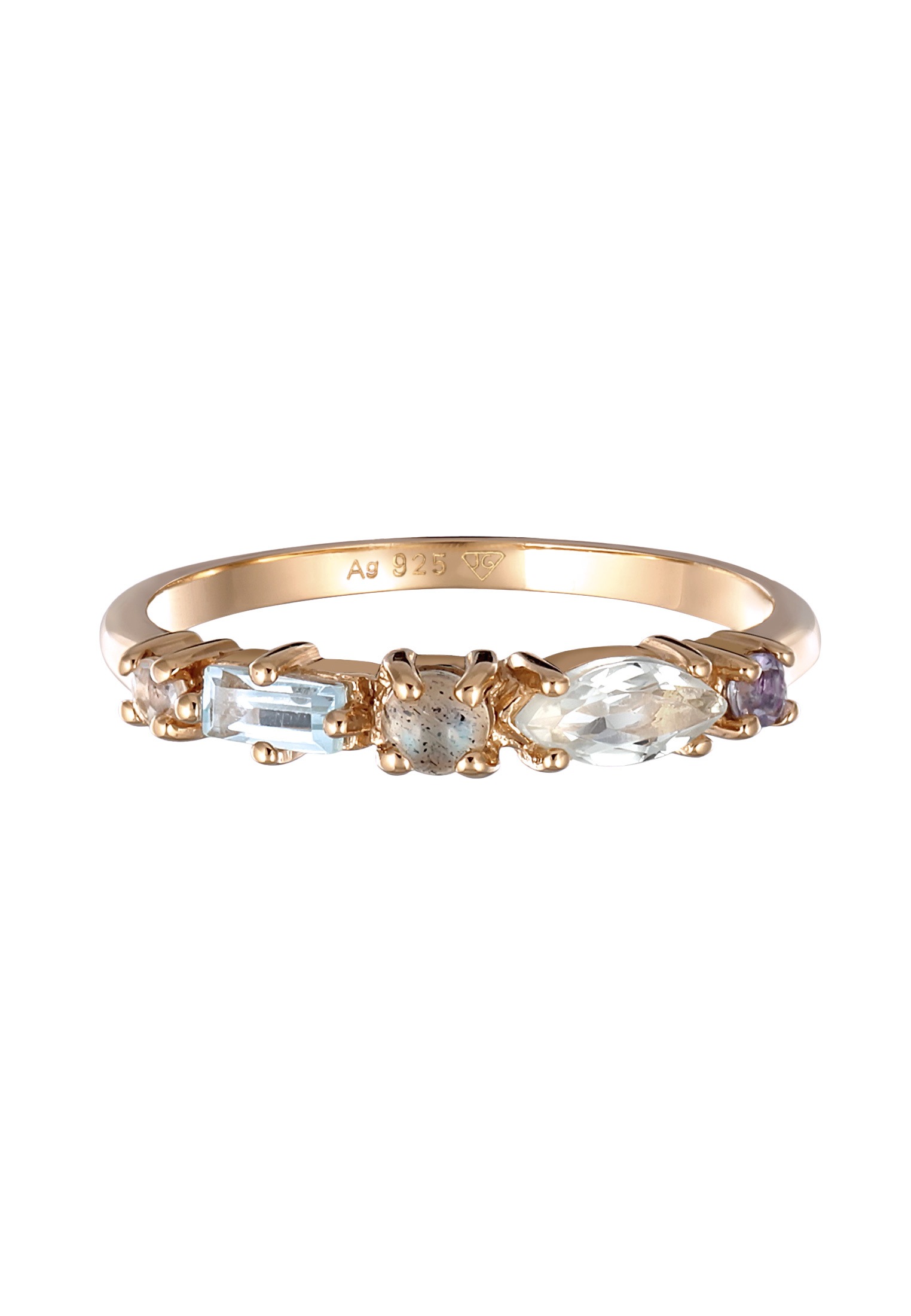 Elli Premium Silberring »Ring Memoire Edelstein Ring 925 Silber«