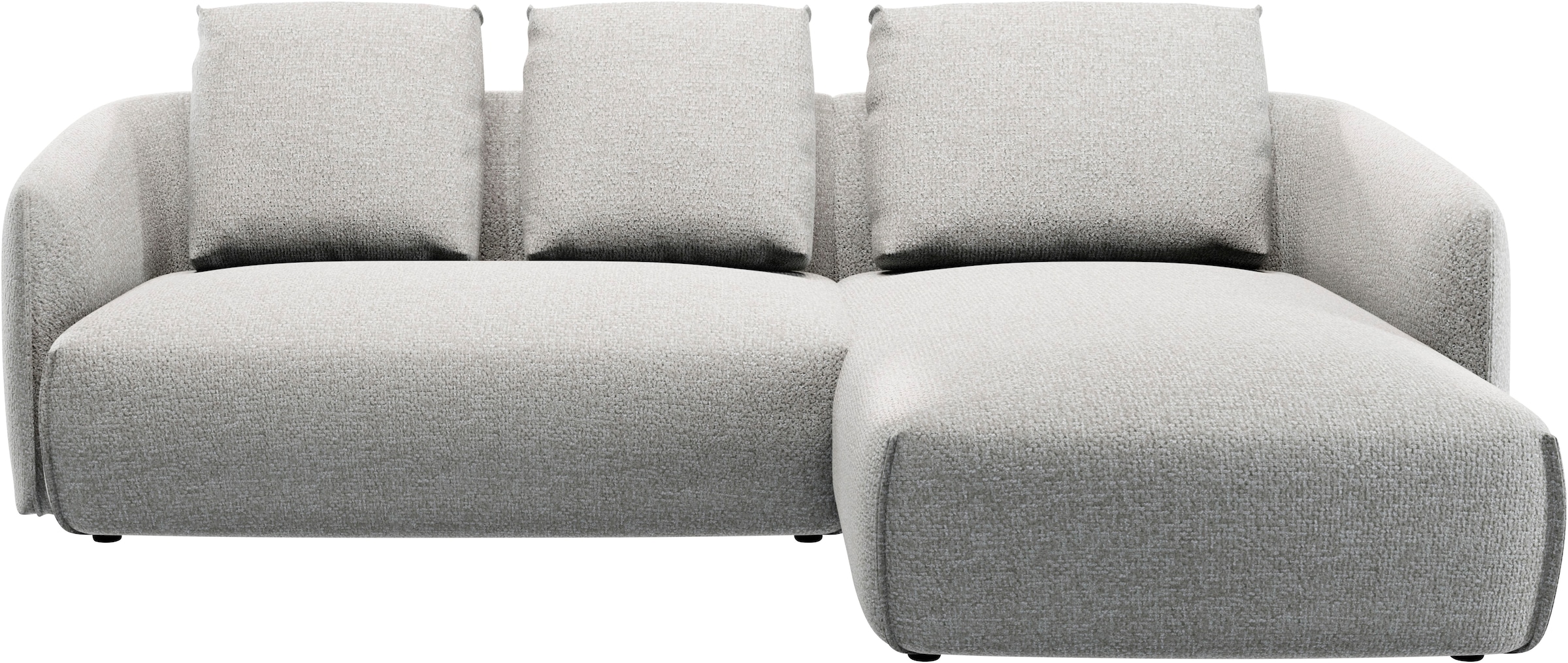 TRENDMANUFAKTUR Ecksofa »Shawn Designsofa mit elegant geschwungen Armlehnen, L-Form«, bequem, organischer Form, mit hochwertigem Bezug