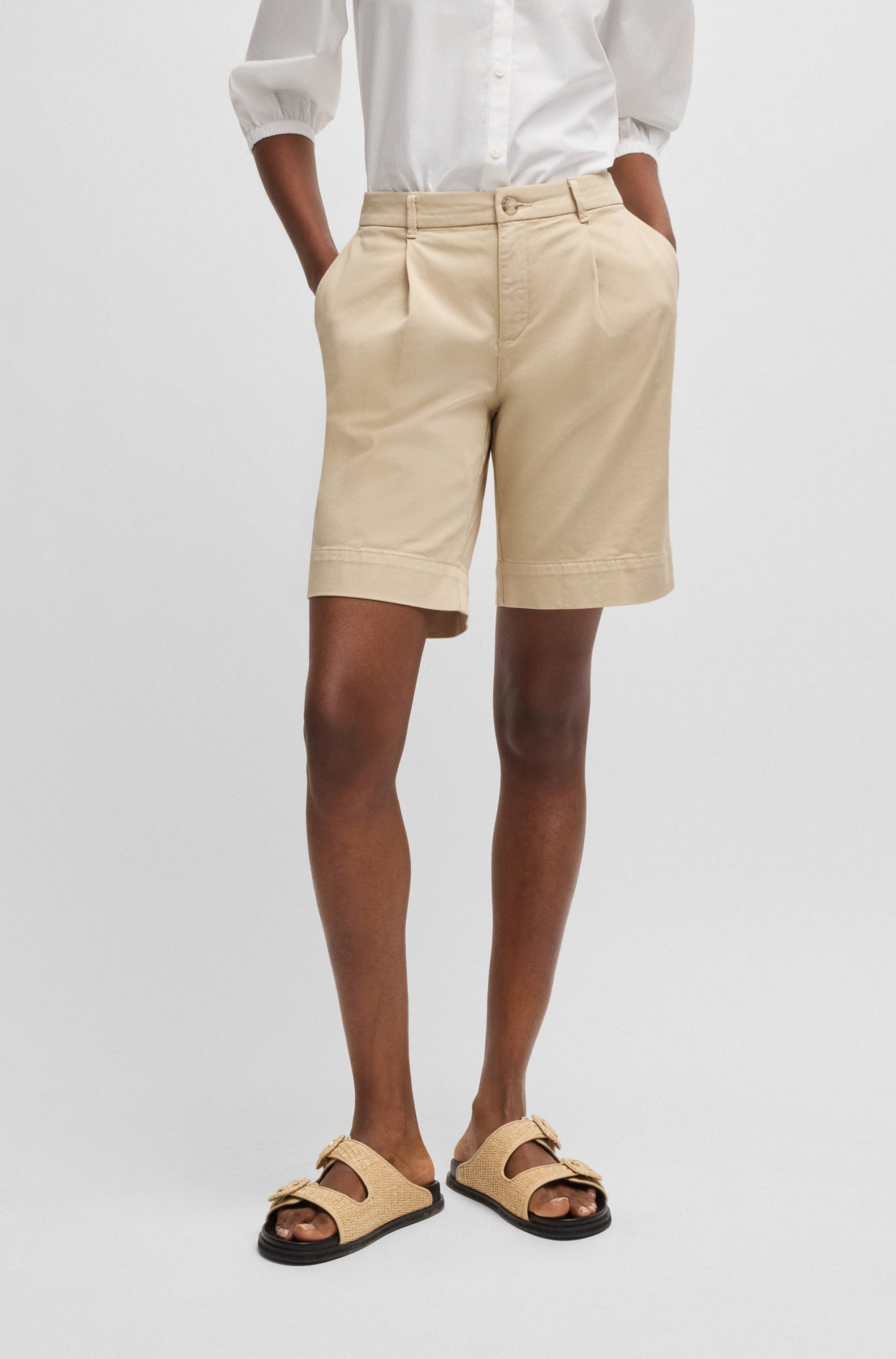 BOSS ORANGE Chinoshorts »C_Taggie1-D«, mit BOSS Schriftzug