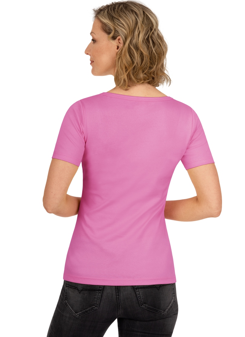 im V-Shirt »TRIGEMA T-Shirt aus Online Shop OTTO Trigema Baumwolle/Elastan«