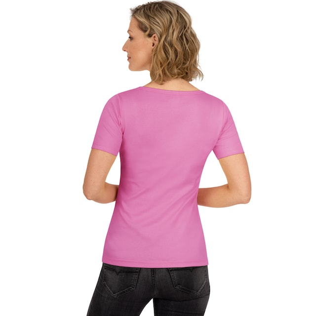 Trigema T-Shirt »TRIGEMA V-Shirt aus Baumwolle/Elastan« im OTTO Online Shop