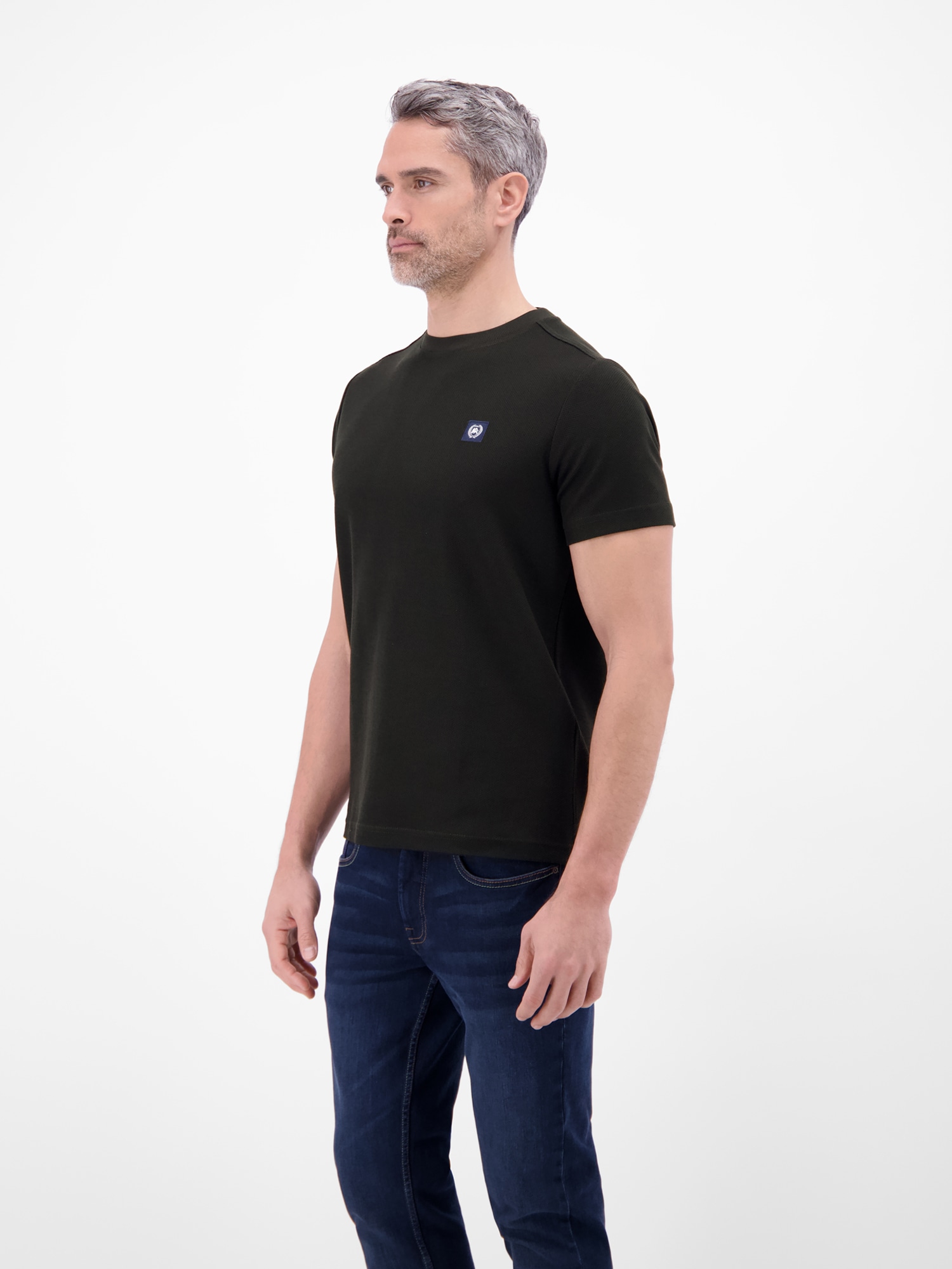 LERROS T-Shirt »T-Shirt mit Waffelstruktur aus 100 % Baumwolle«