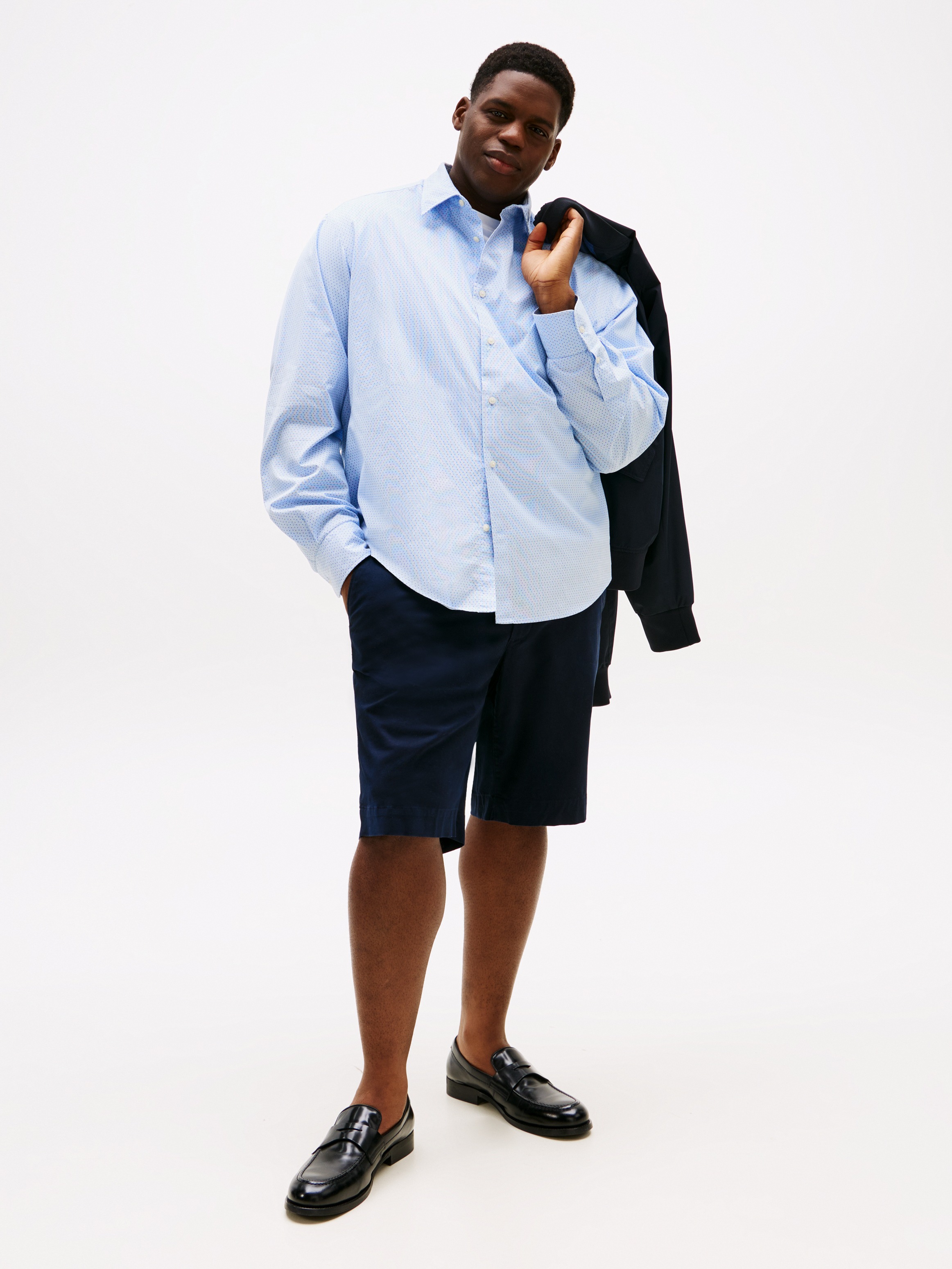 Tommy Hilfiger Big & Tall Langarmhemd »BT-FLEX POPLIN MINI PNT RF SRT-B«, Große Größen