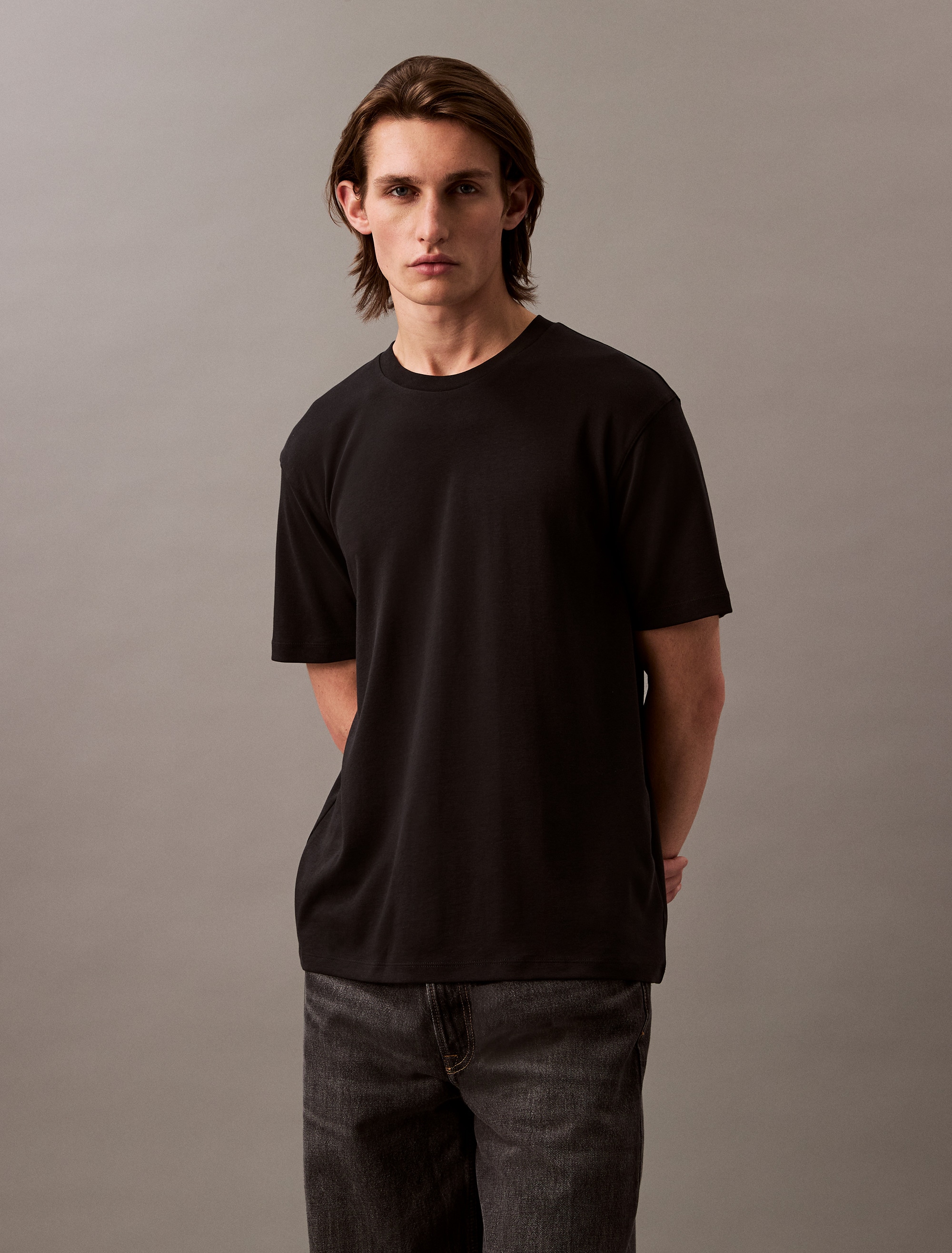 Calvin Klein T-Shirt »SS NA WHSL SUPIMA CREWNECK TEE« Rundhalsausschnitt, regular fit