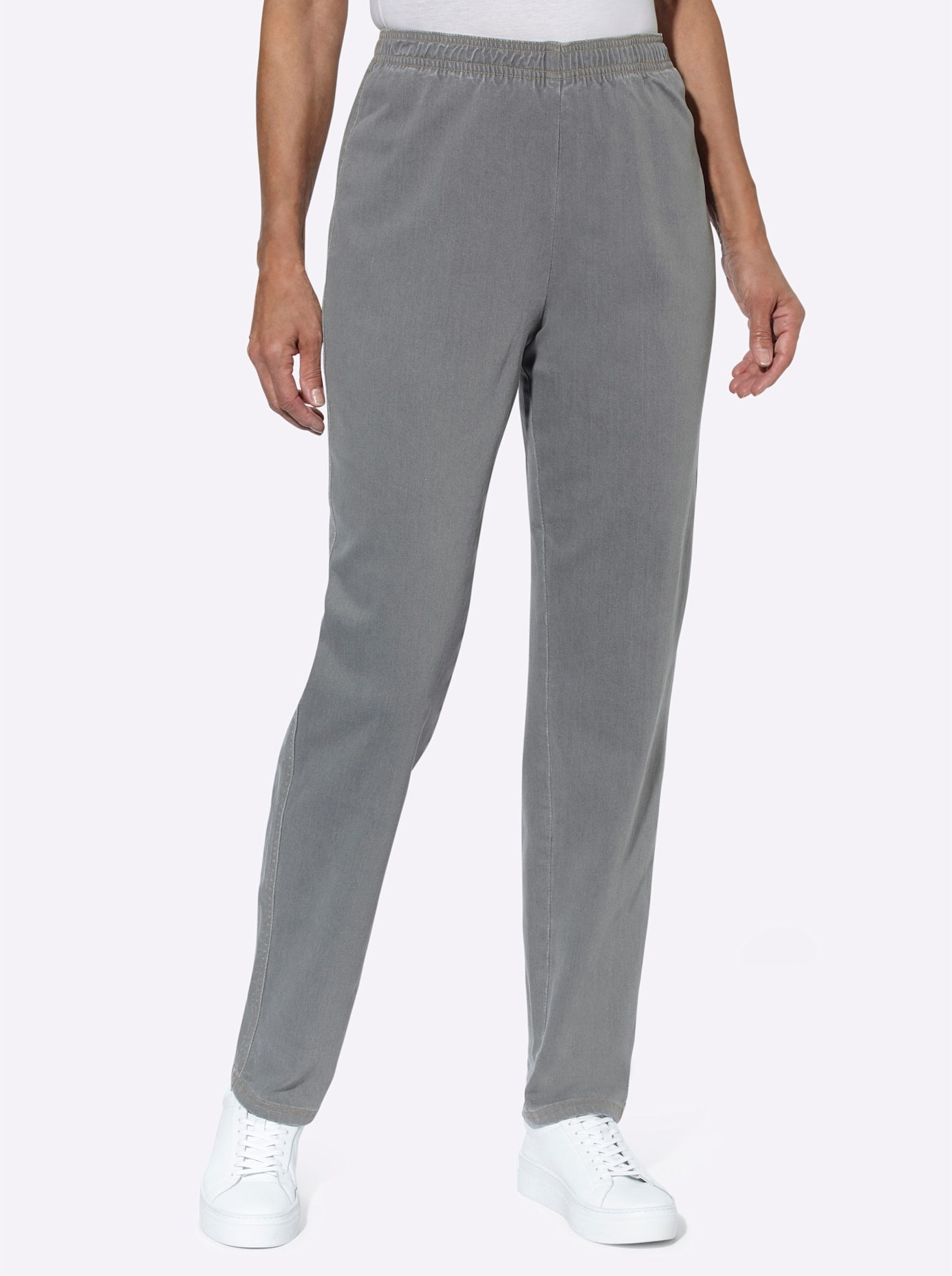 Classic Basics Damen Schlupfjeans 1 Stk. tlg. in grau, Größe 21