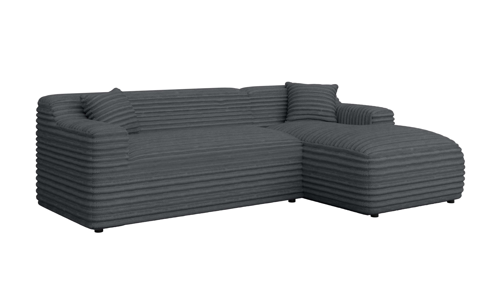 Home affaire Ecksofa »LILLIANA Designsofa, L-Form mit Recamiere rechts/links bestellbar«, L-Form mit Wellenunterfederung, Maße B/T/H: 256/160/76 cm