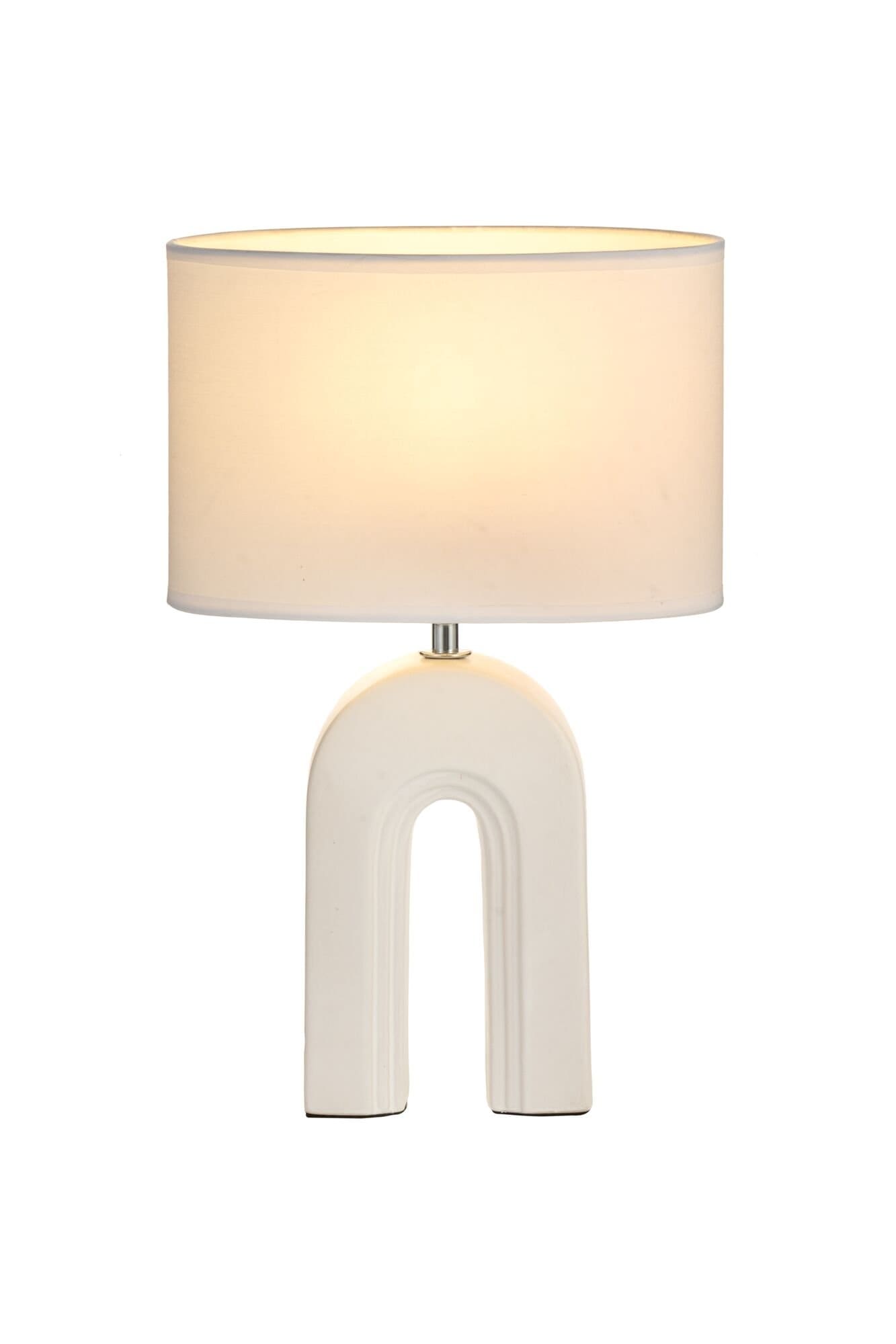 Pauleen Tischleuchte »Glow of Purity max20W Weiß/Beige 230V Stoff/Keramik«, 1 flammig, Leuchtmittel E14 | ohne Leuchtmittel, E14