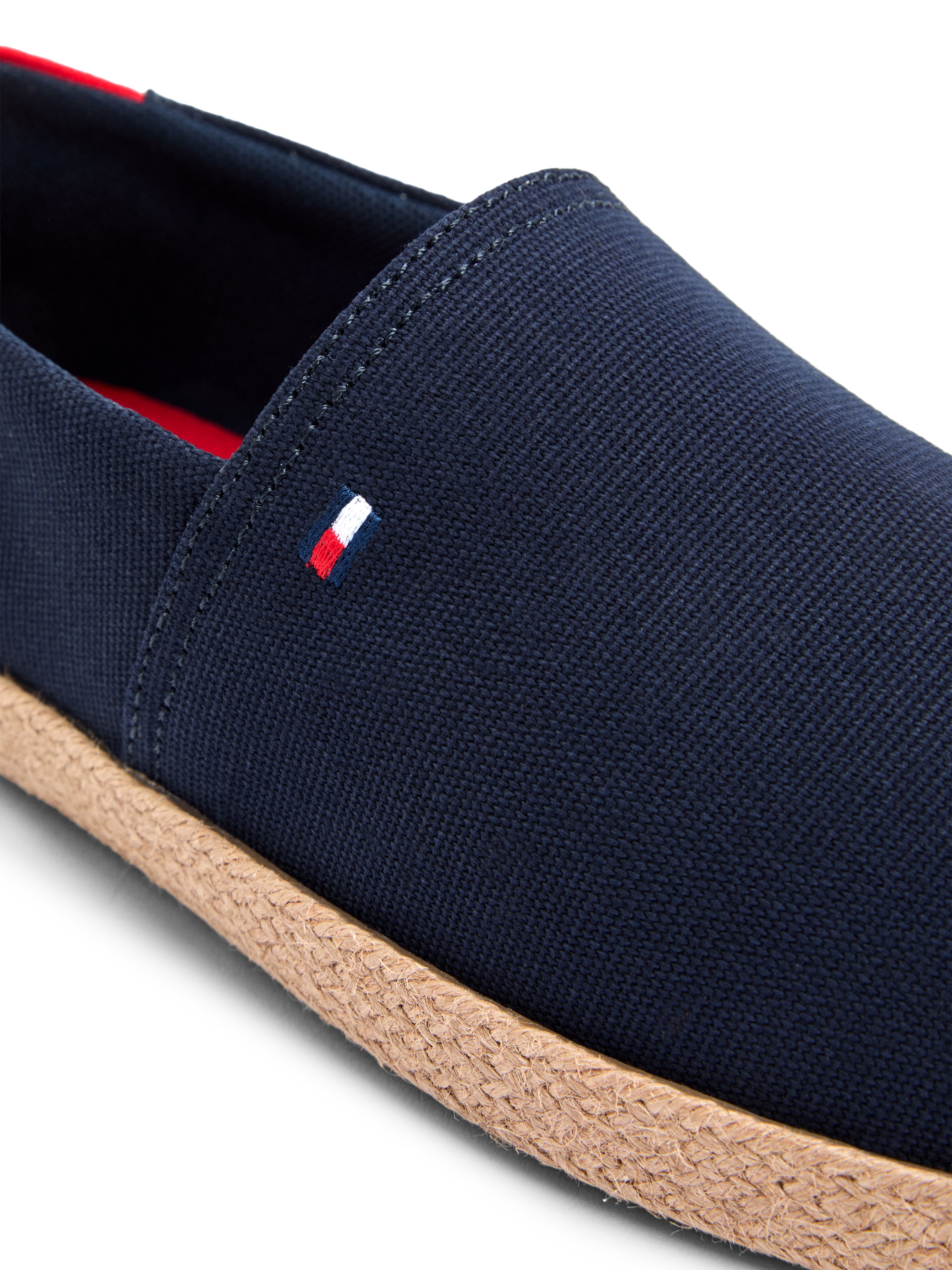 Tommy Hilfiger Espadrille »CORE HILFIGER ESPADRILLE TEXTILE«  Slipper, Schlupfschuh, Flats mit typischem Jutebezug