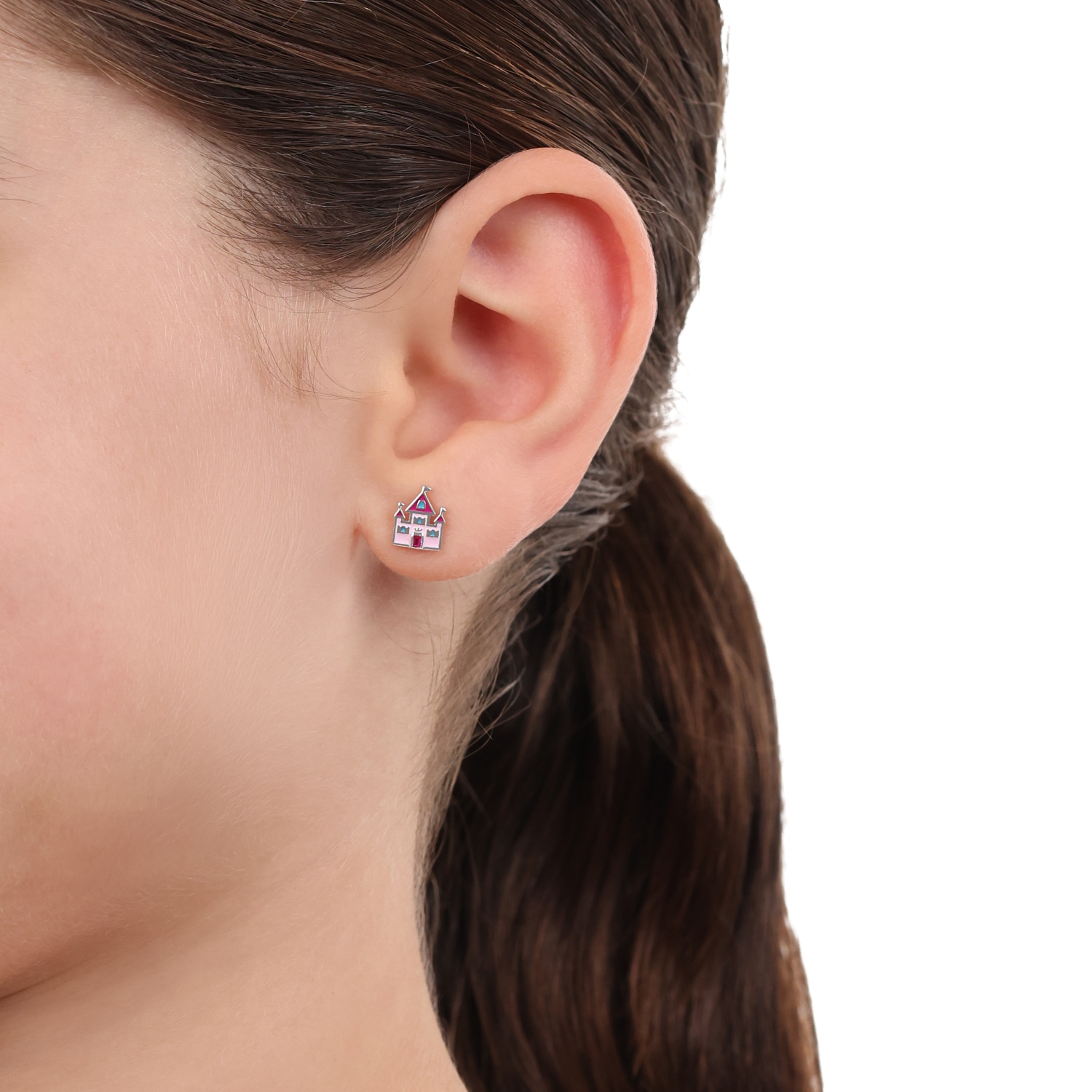 Prinzessin Lillifee Paar Ohrstecker »Schloss-Motiv« mit Zirkonia (synth.)