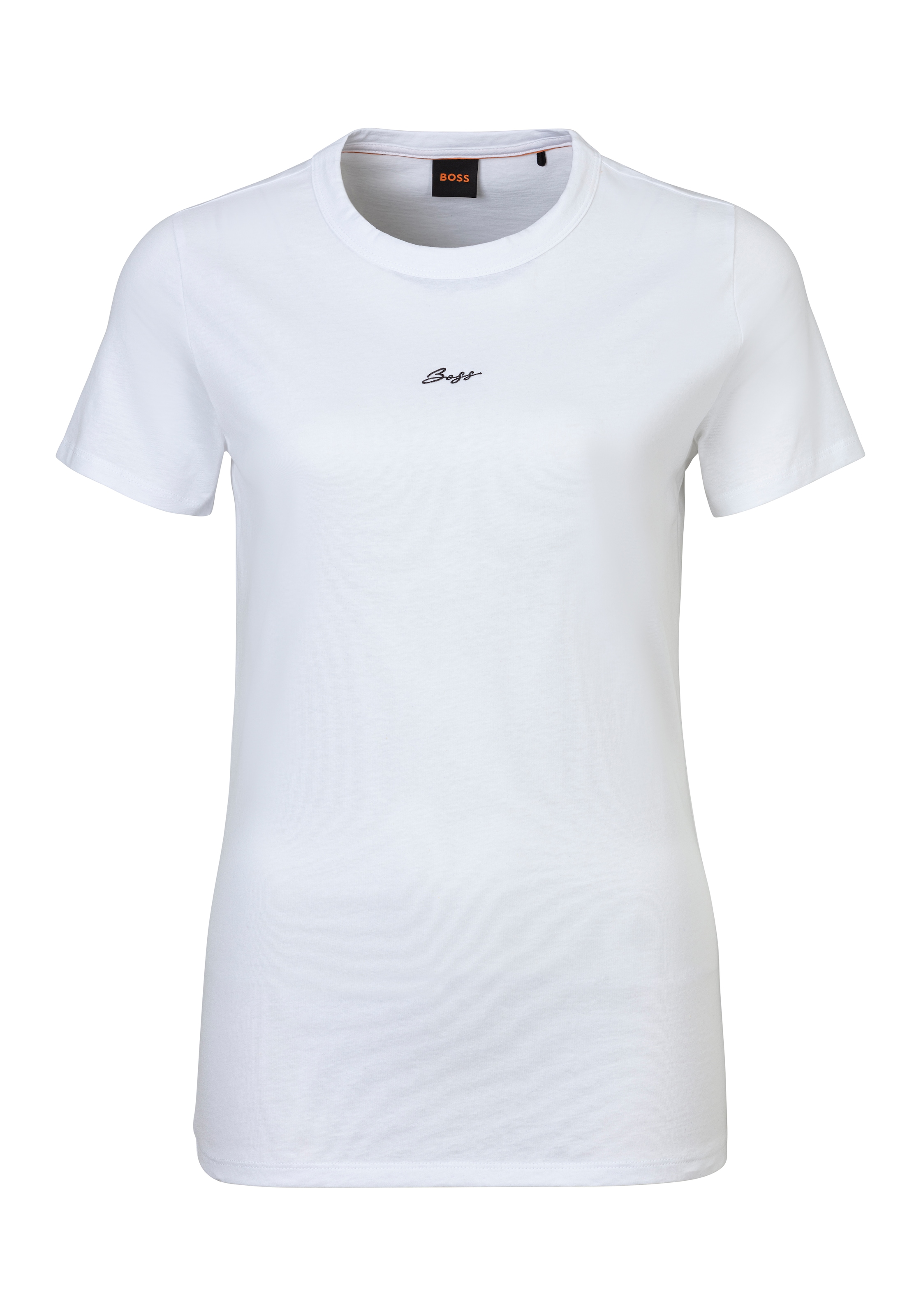 BOSS ORANGE T-Shirt »Elogo Premium Damenmode« mit Label-Stitching