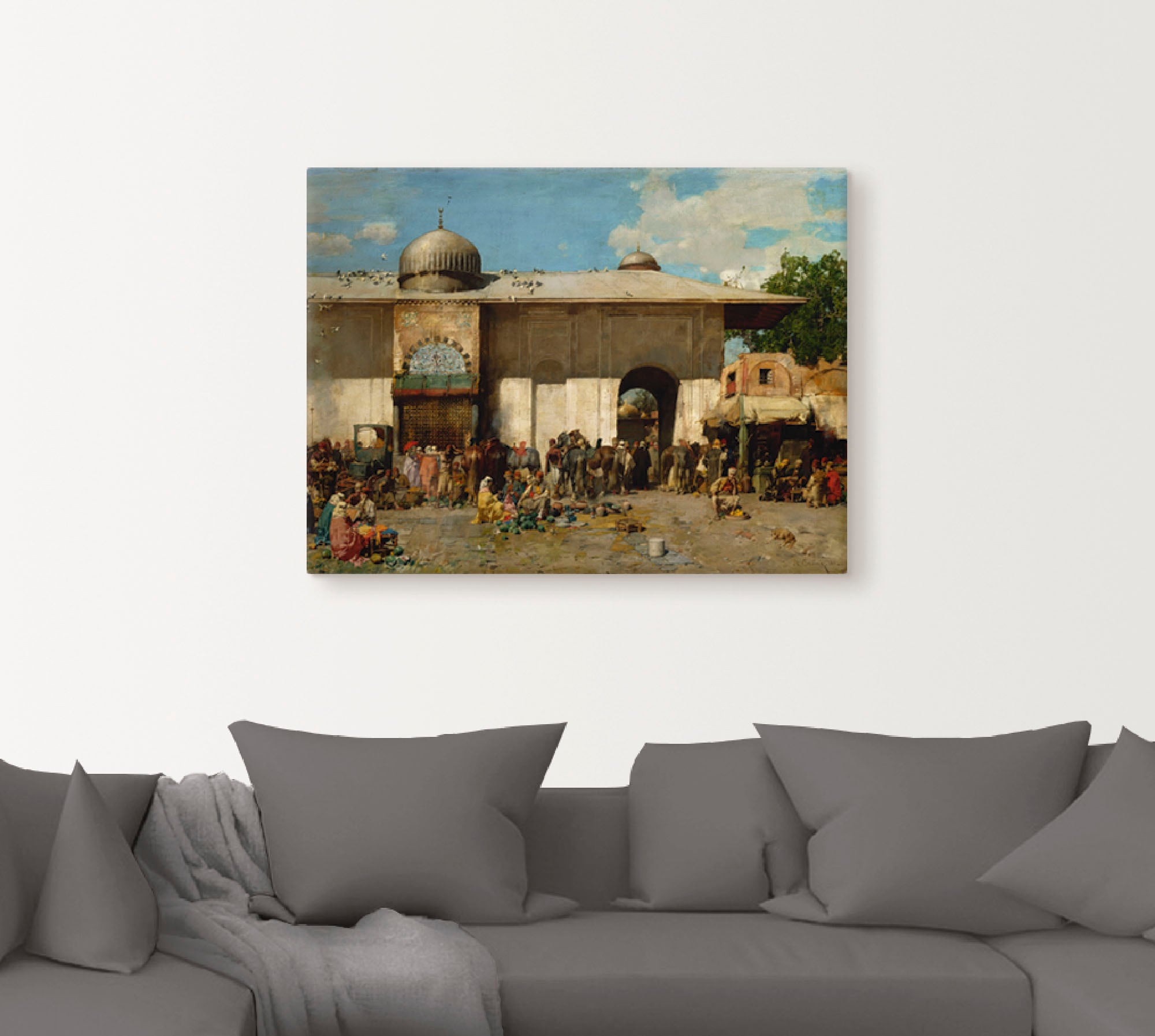 Artland Leinwandbild »Orientalischer Markt. 1884«, Gruppen & Familien, (1 St.), auf Keilrahmen gespannt