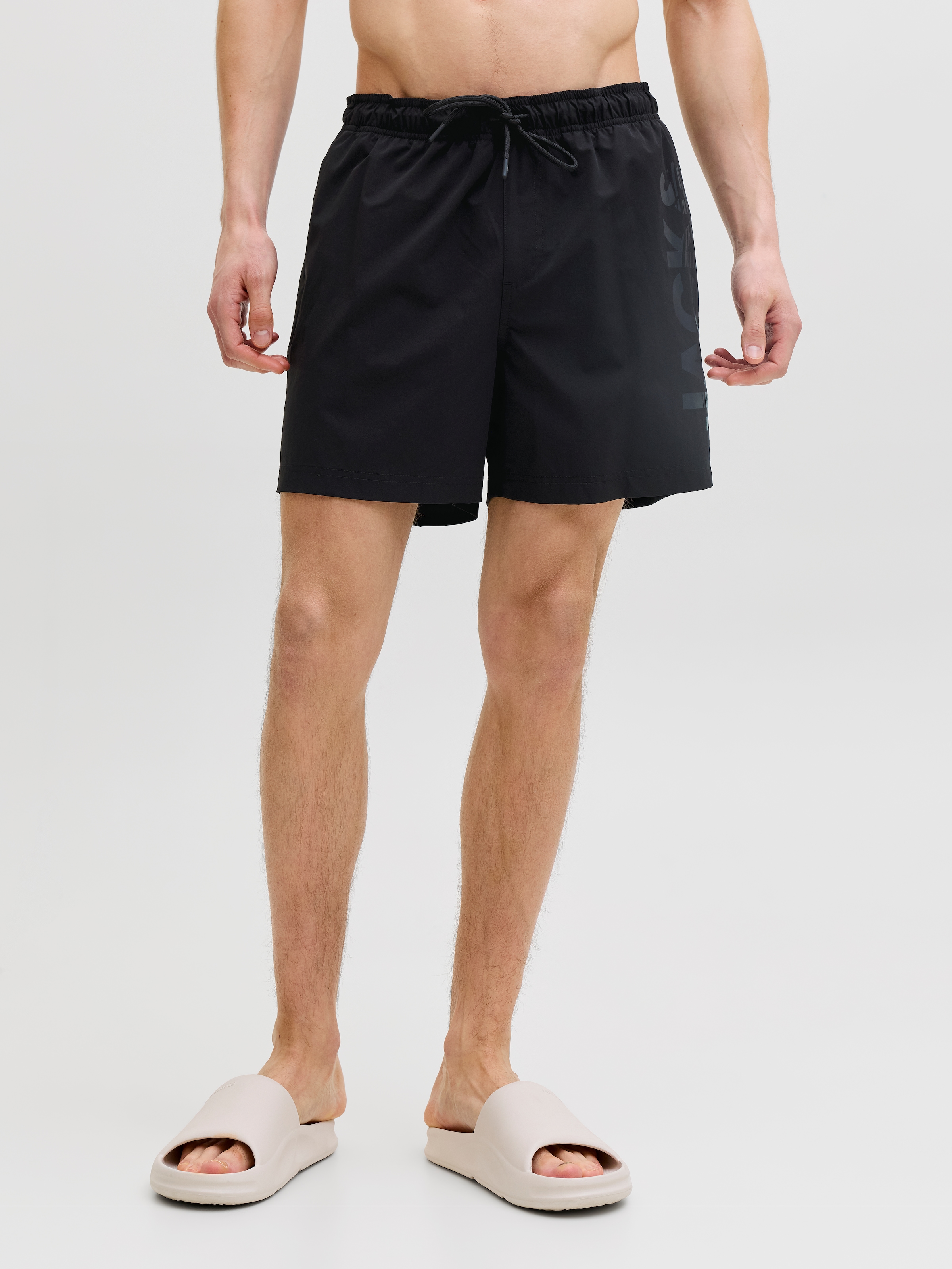 Jack & Jones Badeshorts »JPSTMAUI WAVE LOGO SWIM SHORTS SN« Kunstfaser, normal geschniten
