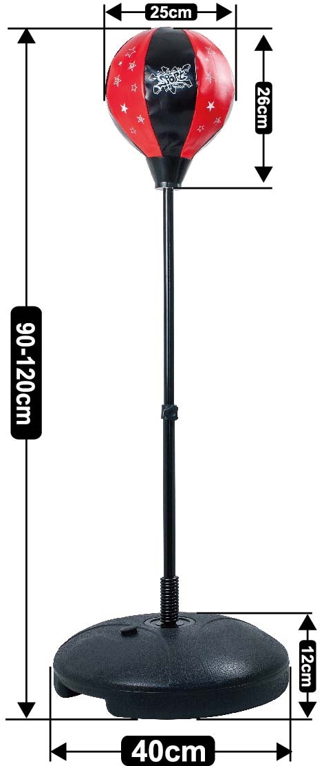 L.A. Sports Punchingball »Stand-Boxsack höhenverstellbar«, (Set, mit Boxhandschuhen)