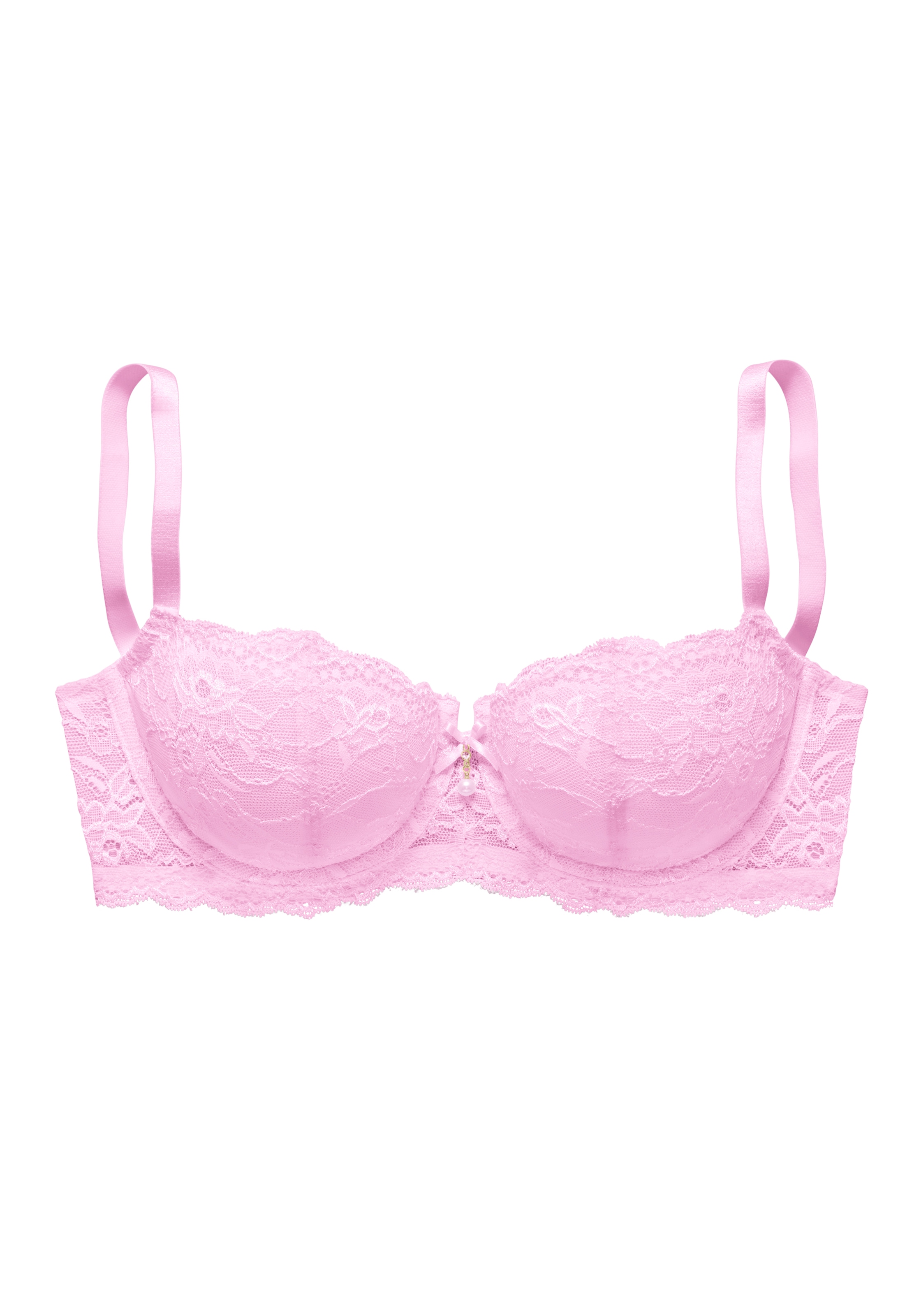 LASCANA Balconette-BH »Nina« mit Bügel und leicht transparenten Cups aus Spitze, Dessous