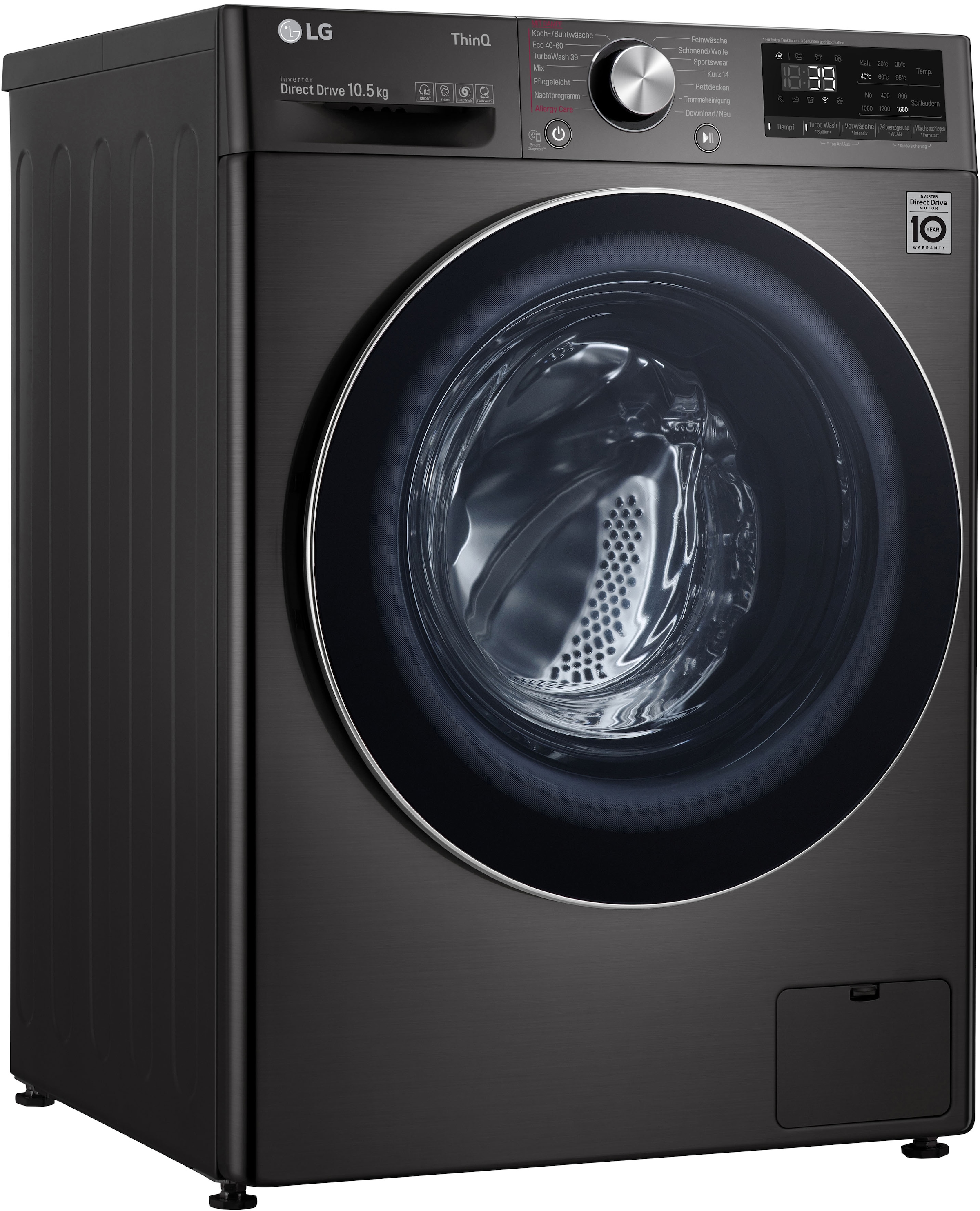 LG Waschmaschine »F6WV710P2S«, 1600 in - Shop 39 OTTO F6WV710P2S, U/min, TurboWash® im Online kg, 10,5 Waschen Minuten nur