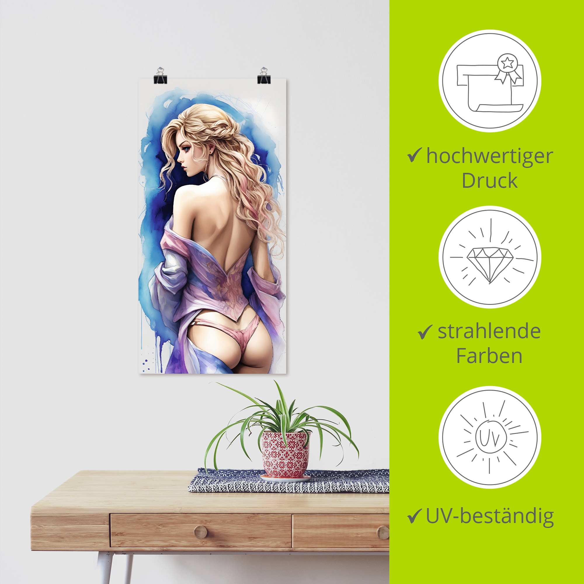 Artland Wandbild »Die Schönheit einer Frau VI« Erotische Bilder 1 Stk. tlg. als Alubild, Leinwandbild, Poster, Wandaufkleber in verschied. Größen