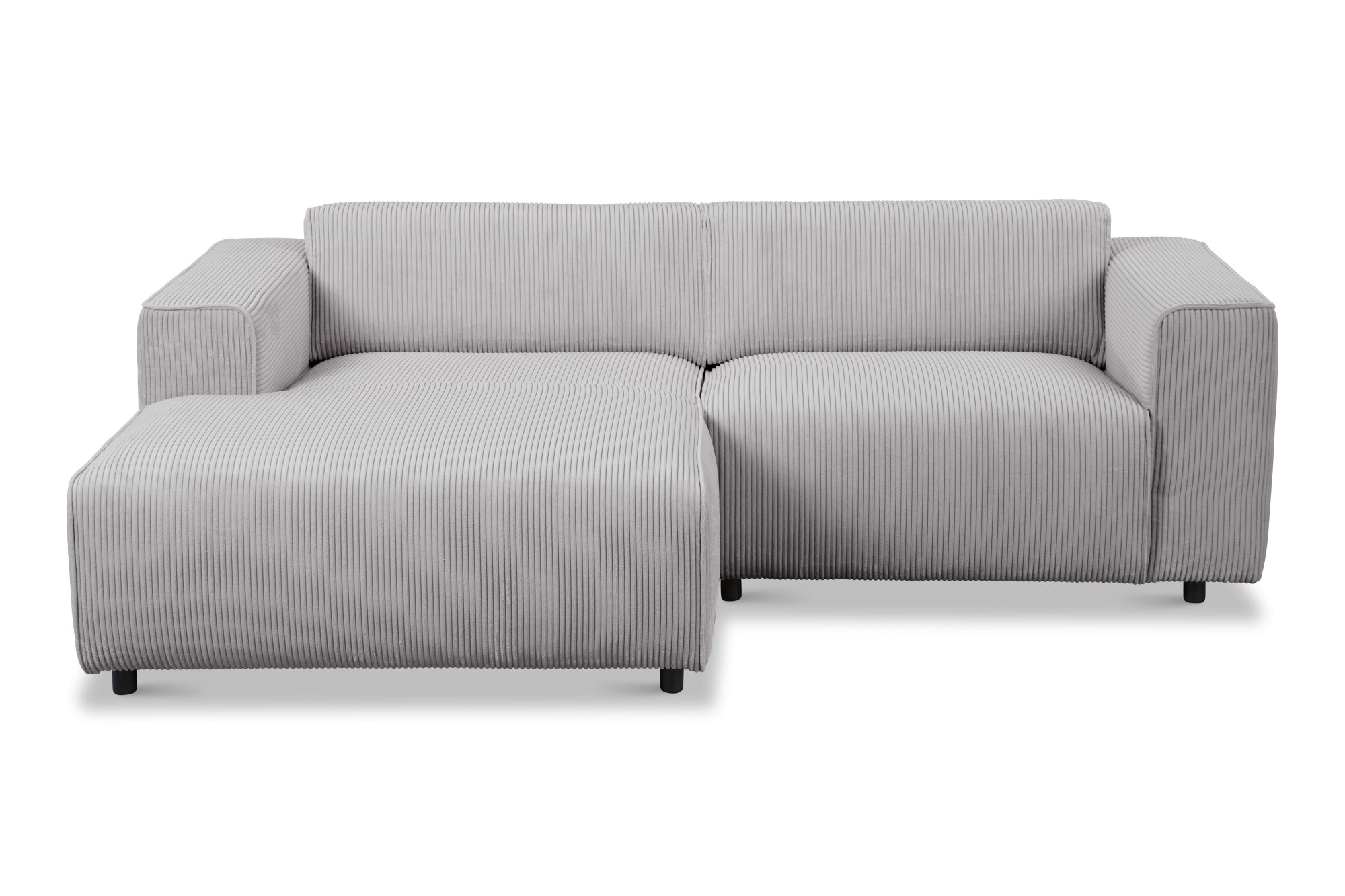 andas Ecksofa »Noord mit Kedernaht, Breite 234 cm«, Cord, Struktur, Webstoff, mit Wellenunterfederung, Massivholzrahmen