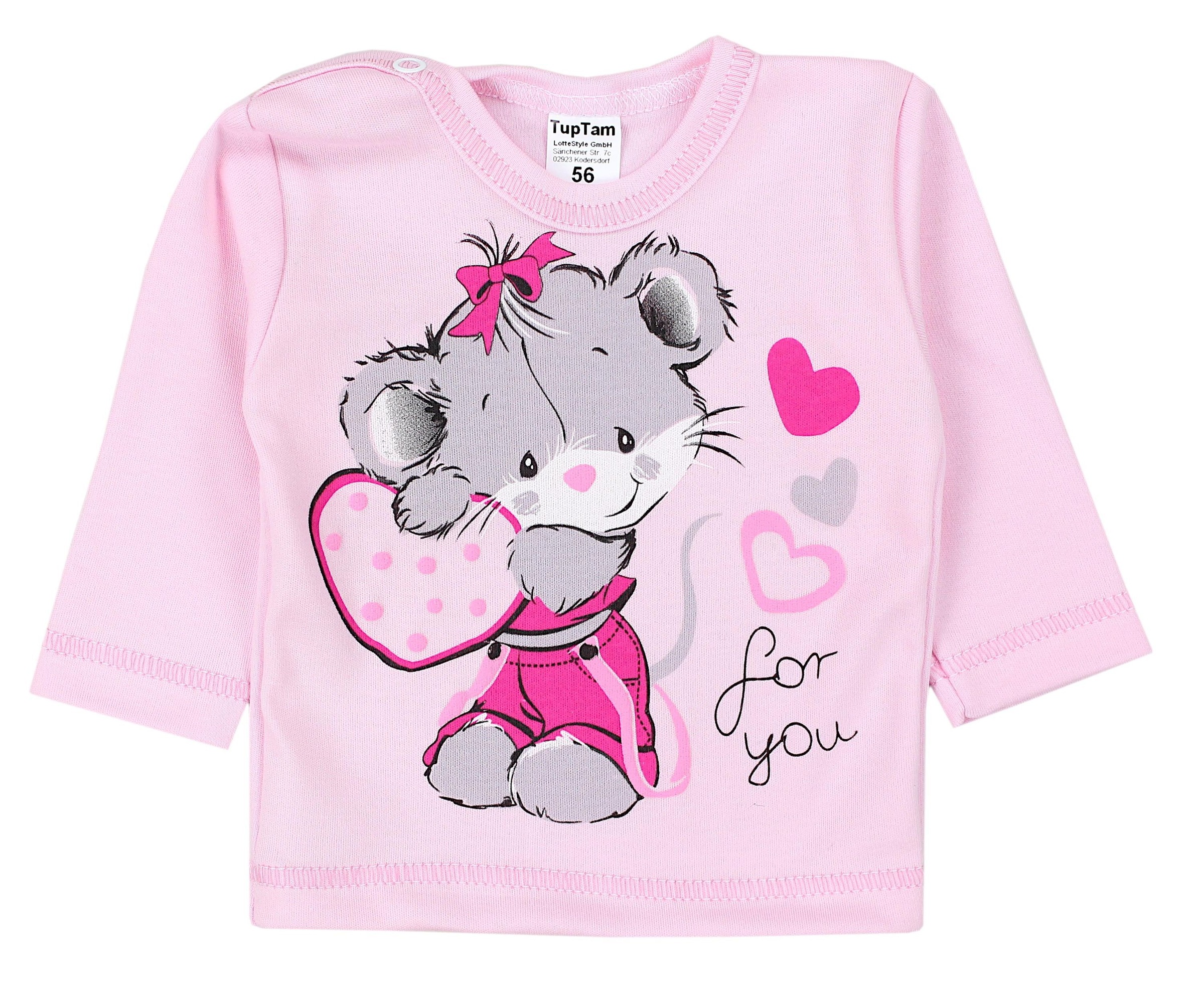 TupTam Langarmshirt »Shirt Unisex Baby Langarmshirt mit Spruch Aufdruck 3er Set«