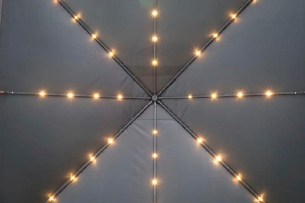 Livotion Pavillon, mit LED Beleuchtung, in Blätteroptik, in 300x300 und 300x400cm