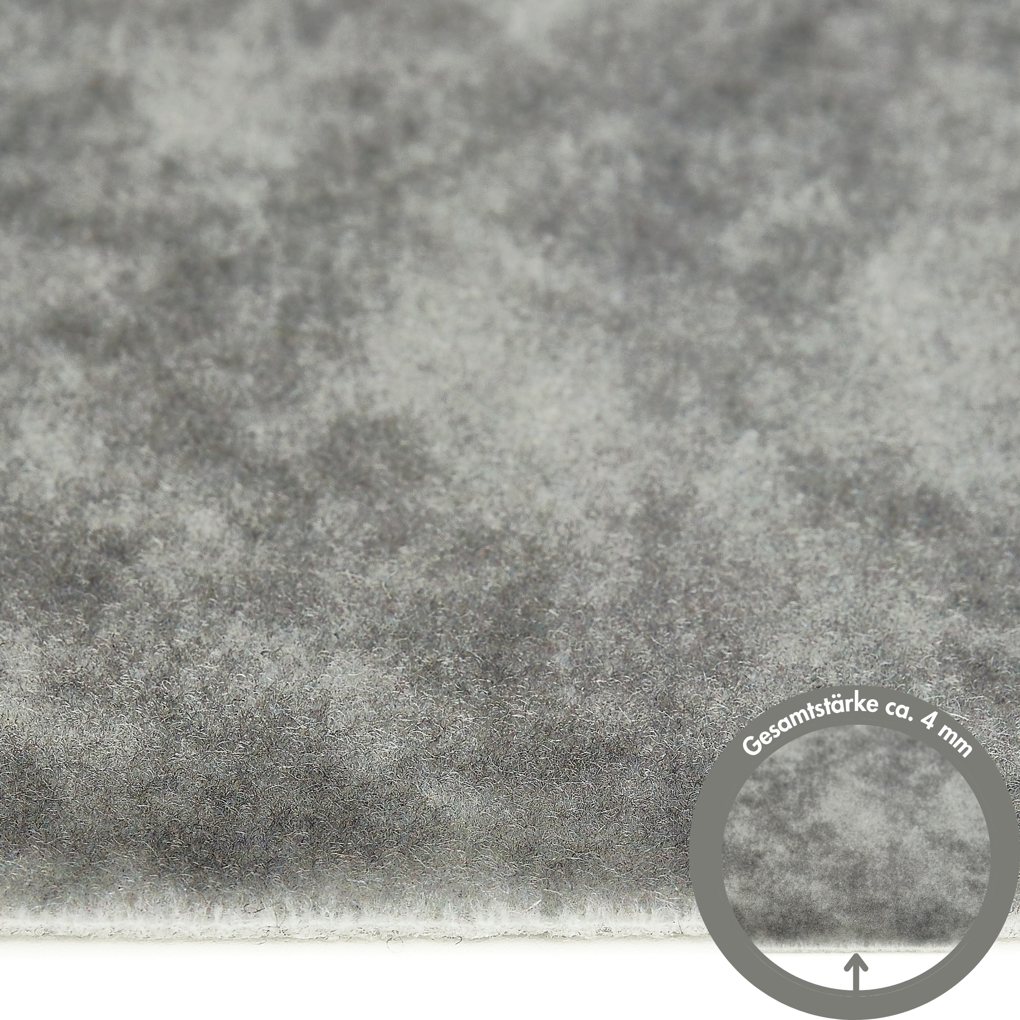 Andiamo Teppichfliese »Colmar Nadelfilz, Gesamthöhe 4 mm« quadratisch 4 mm Höhe 40x40 cm, selbstklebend, robust & strapazierfähig, 25 Stück (4 qm)