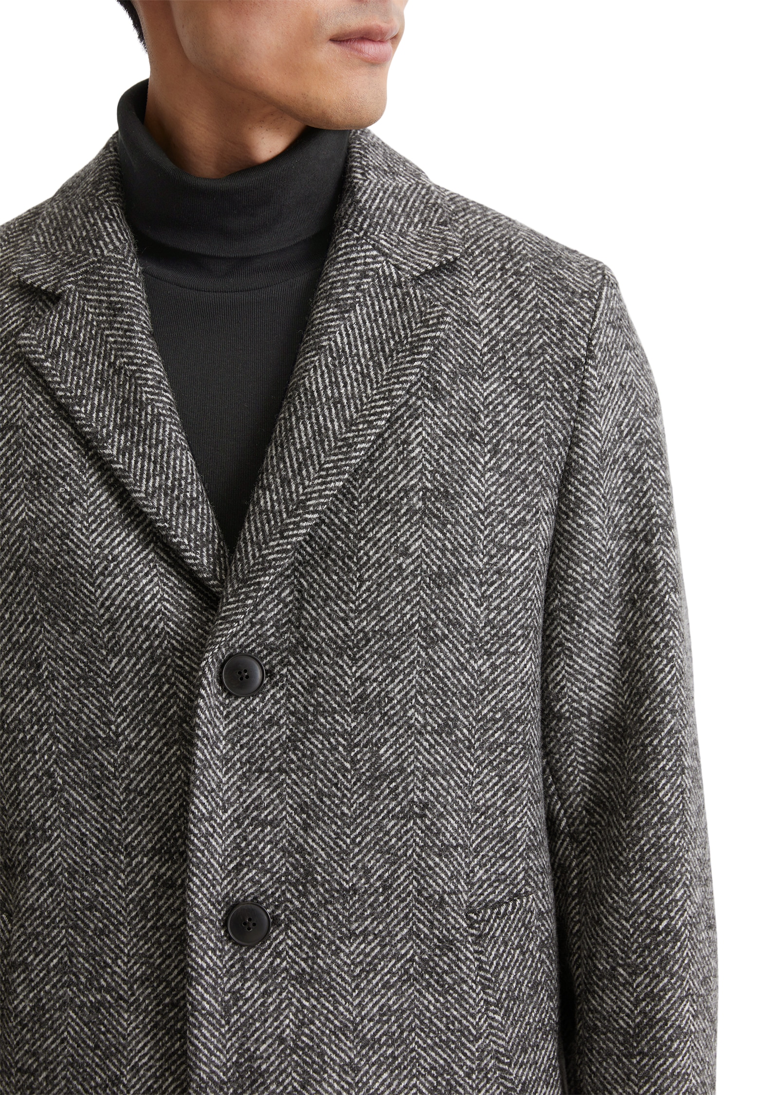 Marc O'Polo Langmantel, Herringbone-Muster