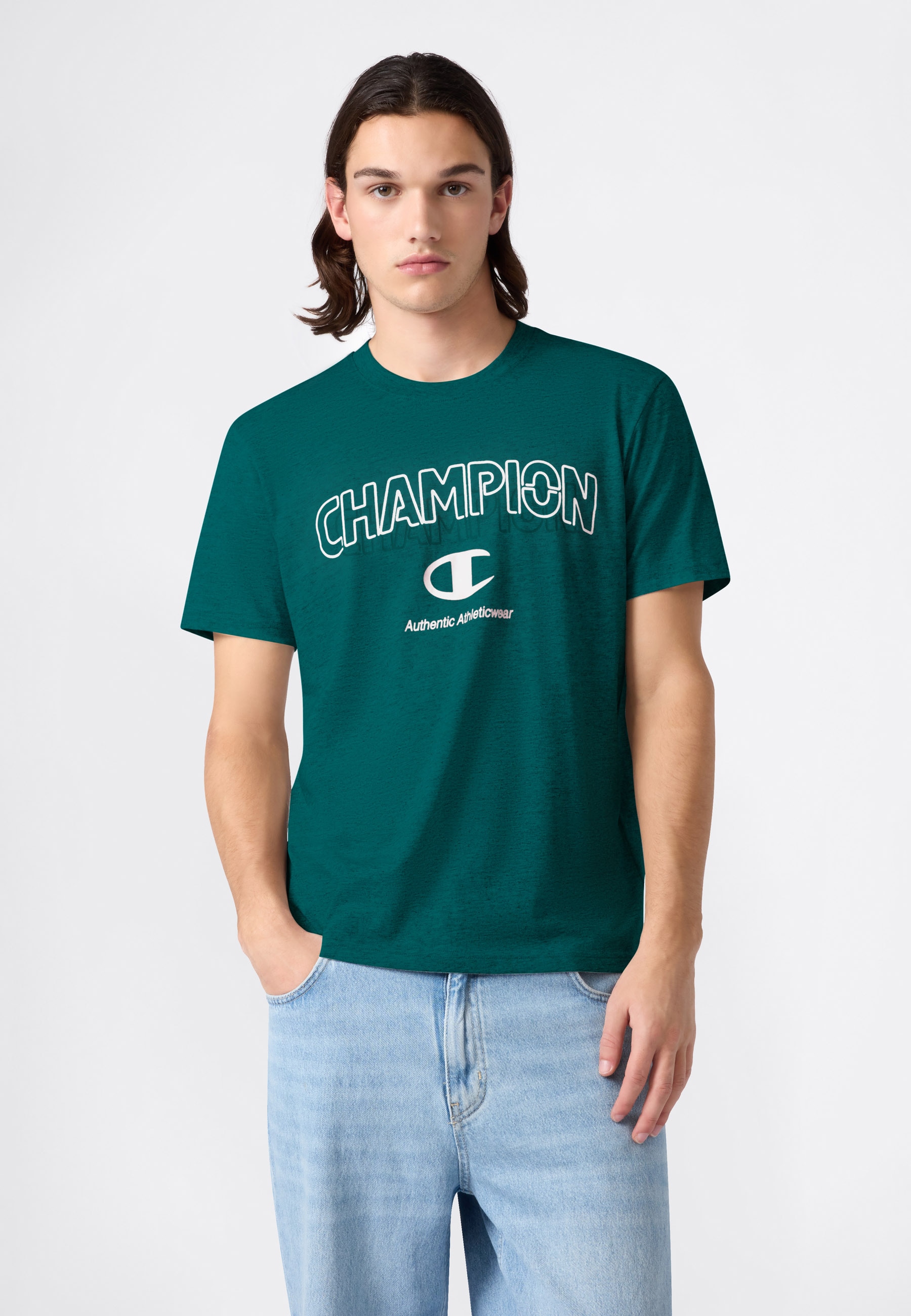 Champion T-Shirt »Graphic Tee« sportliche Passform, Kurzarm, Rundhalsausschnitt