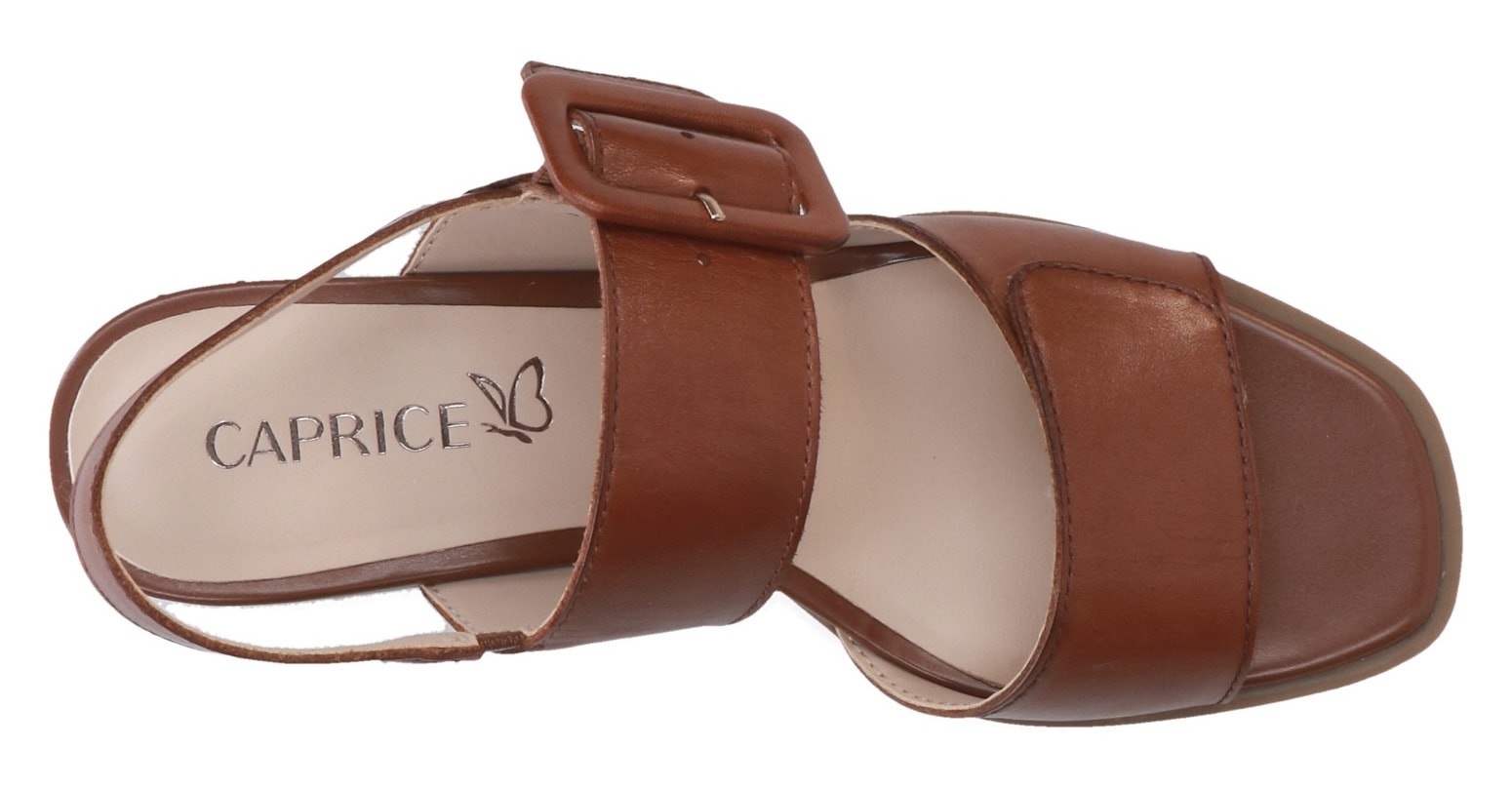Caprice Sandalette, Blockabsatz, Riemchensandale, Businessschuh, verstellbarer Schnalle